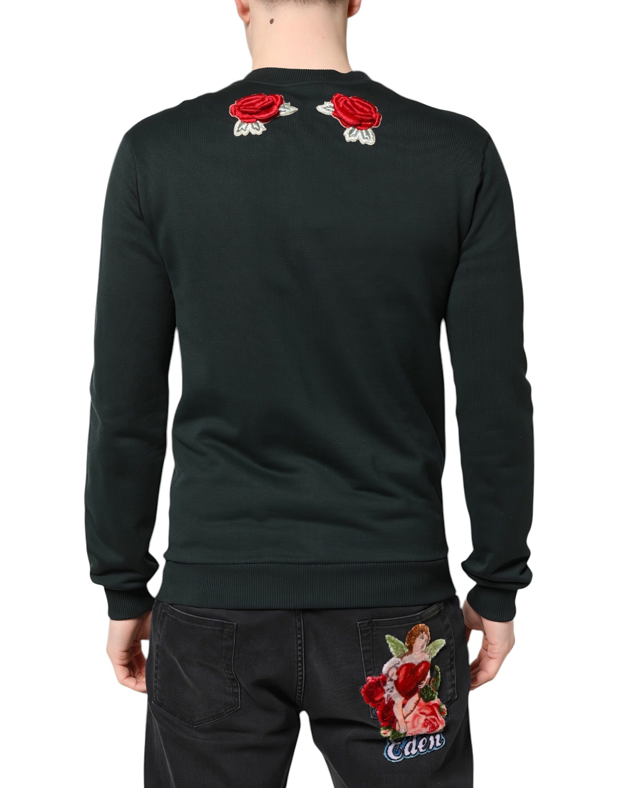 Dolce & Gabbana Sequined Sacred-Heart Embellished Sweatshirt