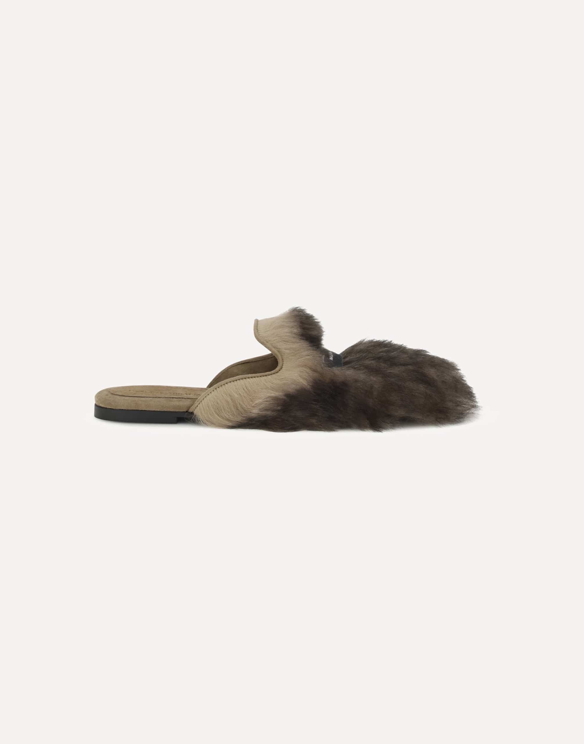 Dolce & Gabbana Sheepskin Mules Sandals