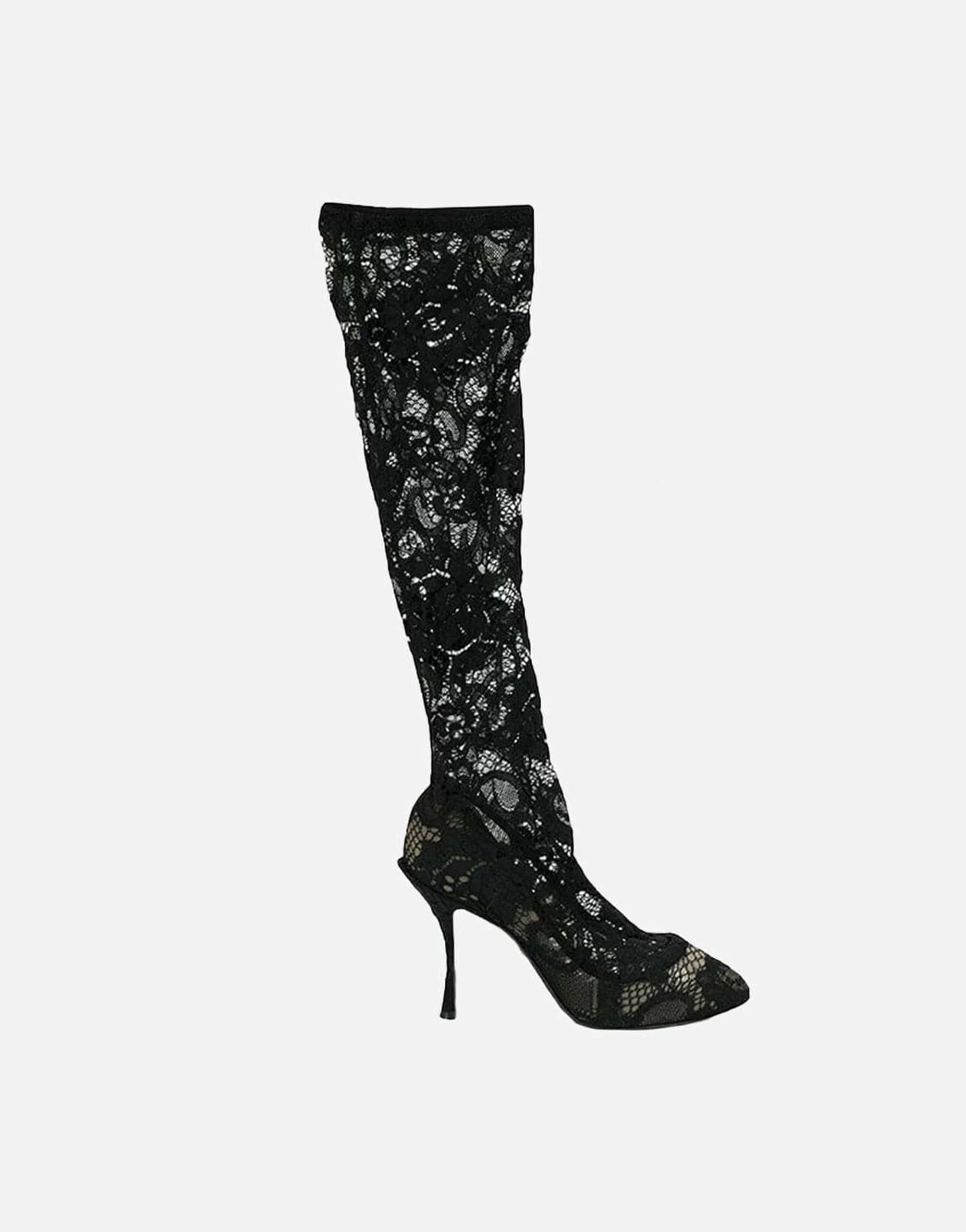 Dolce & Gabbana Sheer Lace Boots