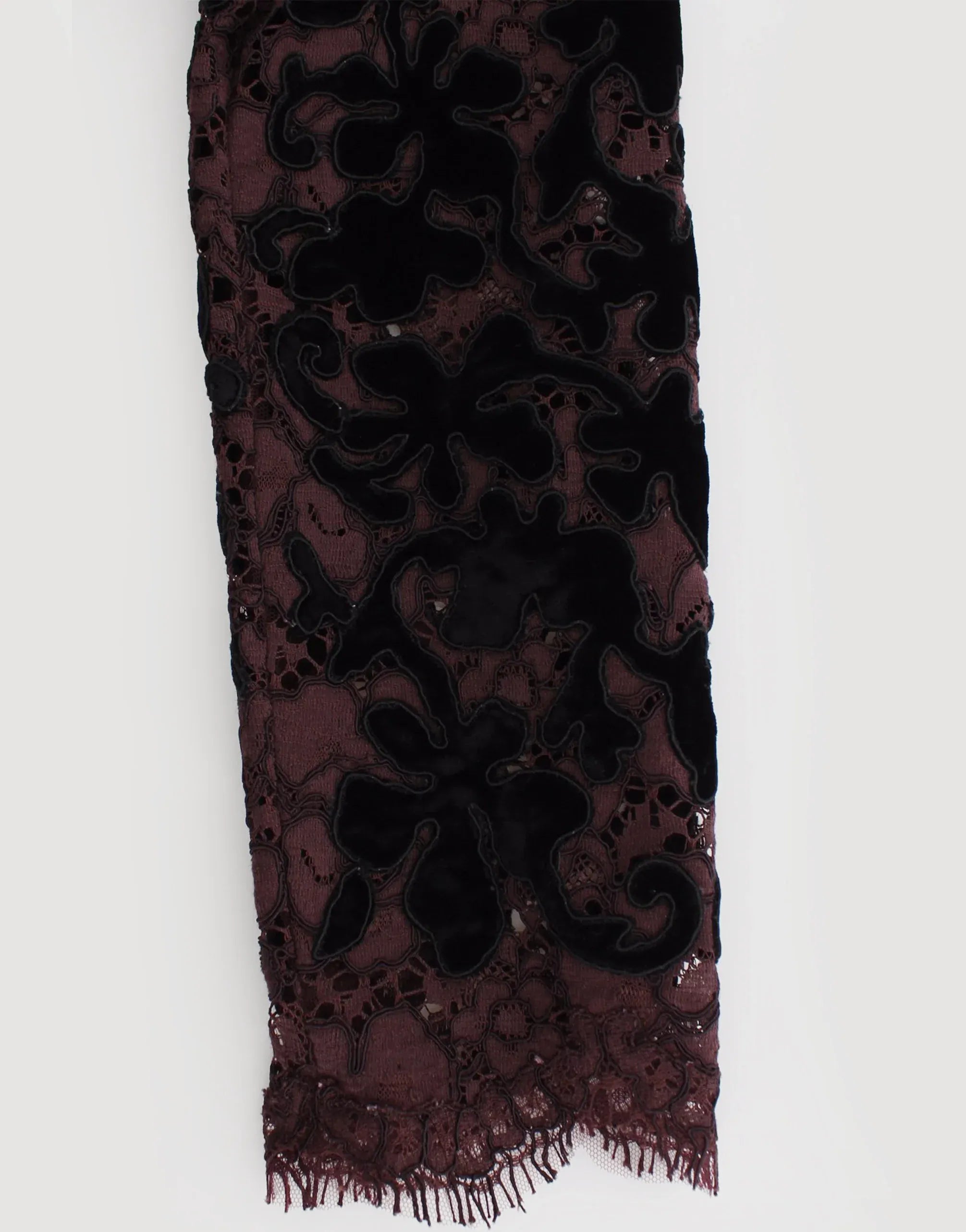 Dolce & Gabbana Sheer Lace Floor-Length Gown