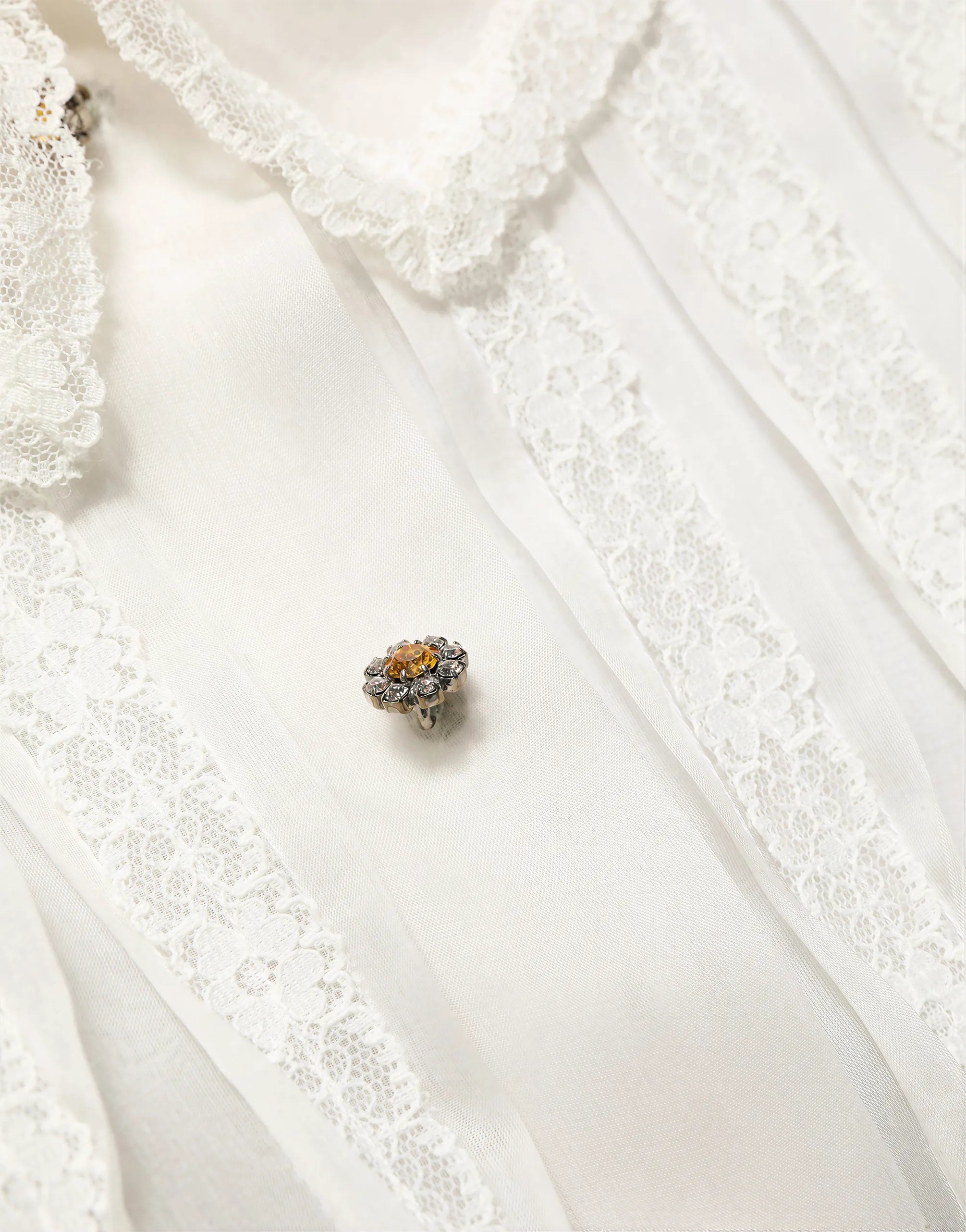 Dolce & Gabbana Dolce & Gabbana Sheer Organza Lace Collar Blouse