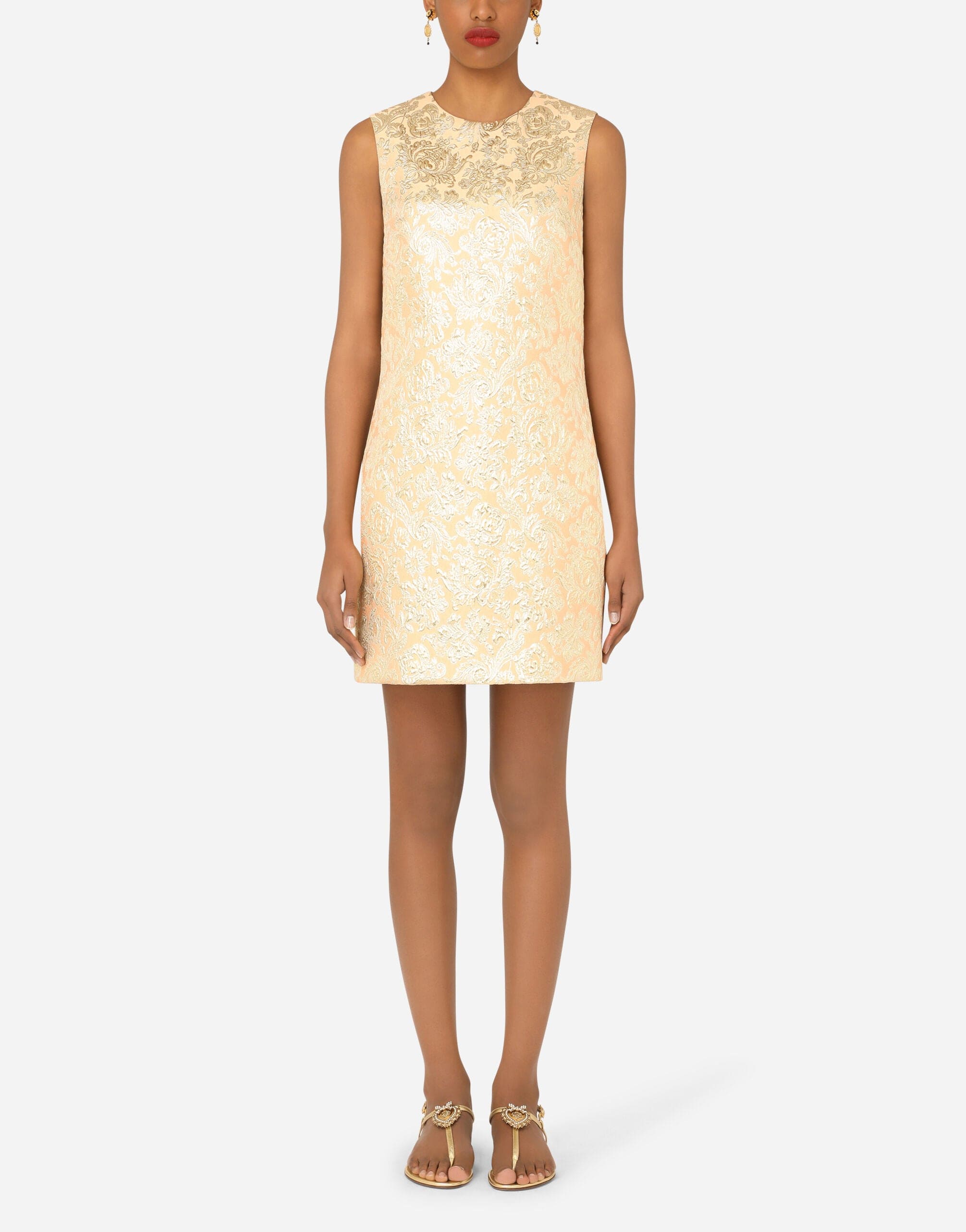 Dolce & Gabbana Lamé Jacquard Mini Dress