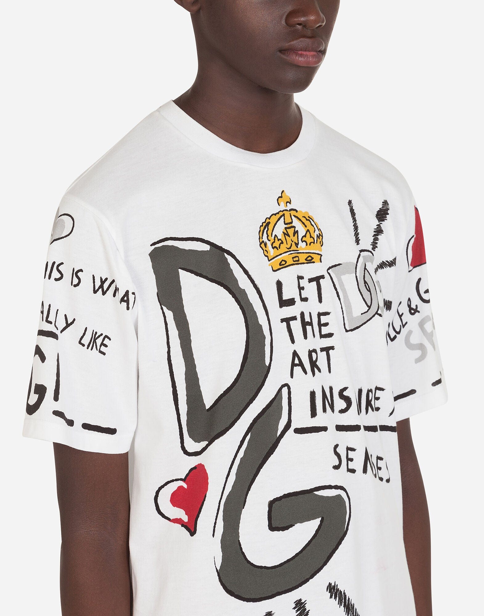 Dolce & Gabbana Short-Sleeved Printed Jersey T-Shirt