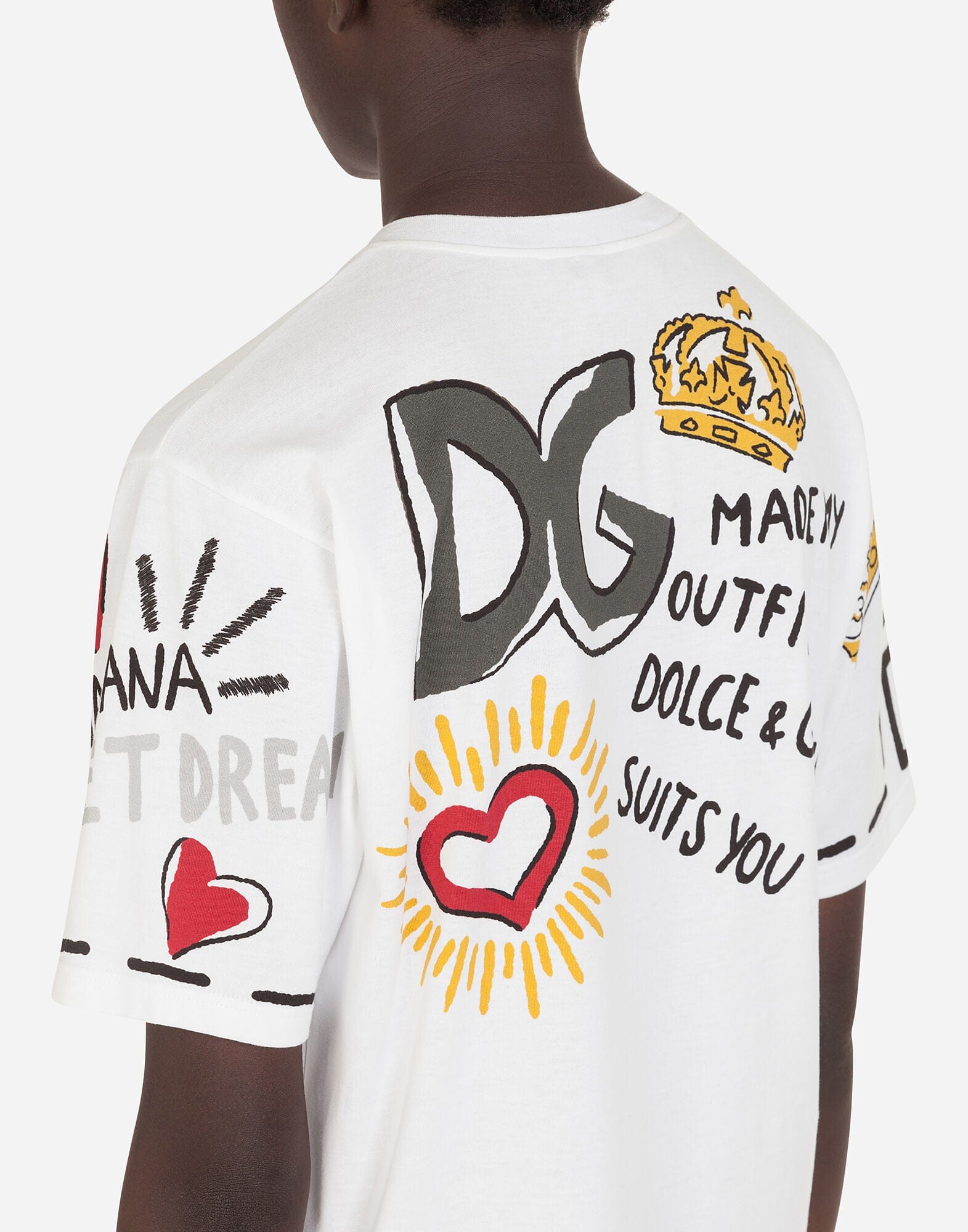Dolce & Gabbana Short-Sleeved Printed Jersey T-Shirt