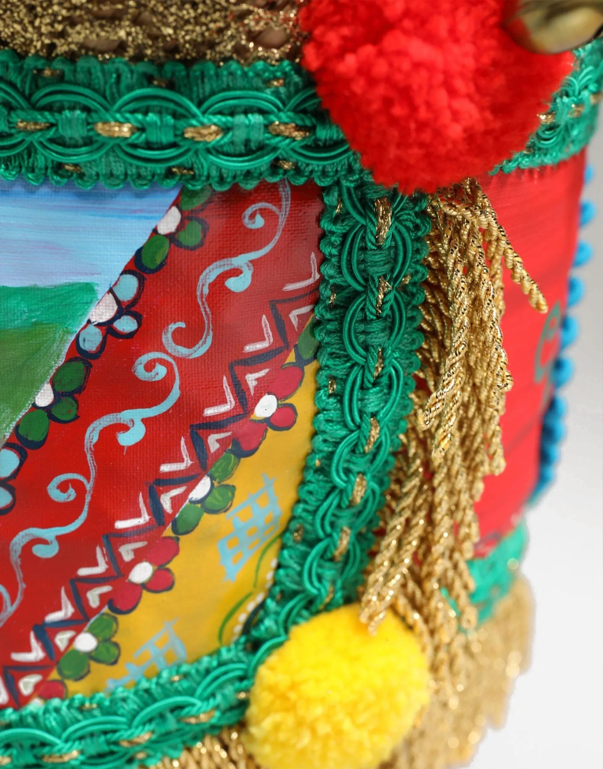 Dolce & Gabbana Sicilian Carretto Painted Straw Basket Bag