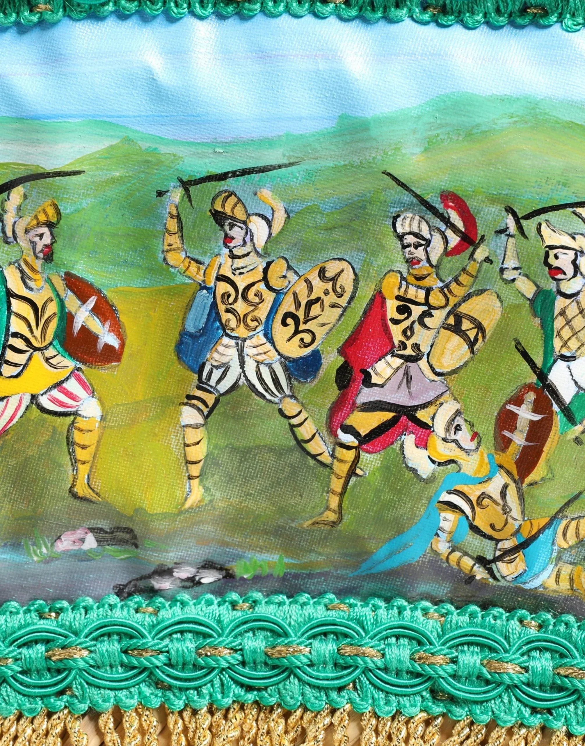 Dolce & Gabbana Sicilian Carretto Painted Straw Basket Bag