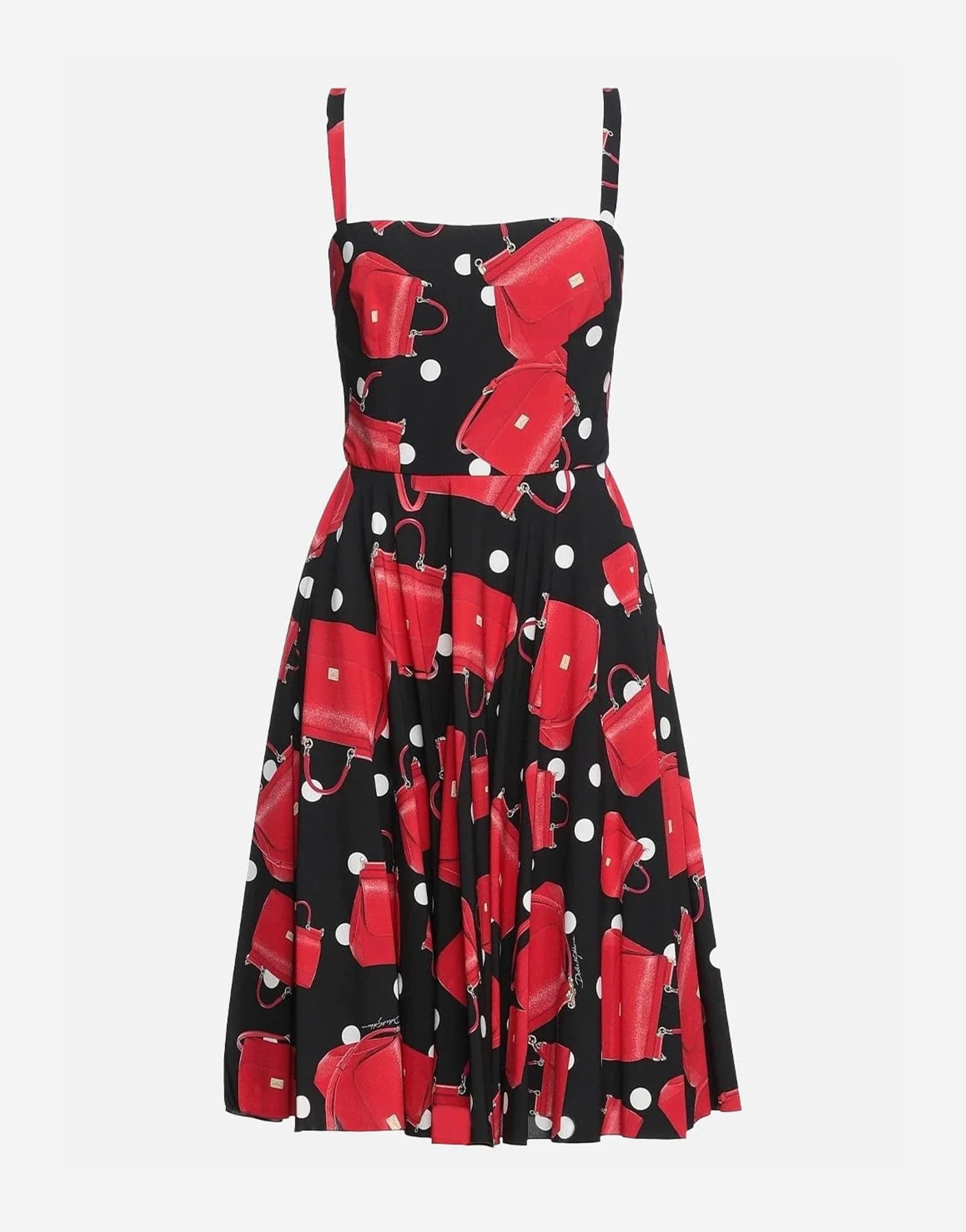 Dolce & Gabbana Sicily Bag-Print De Chine Dress