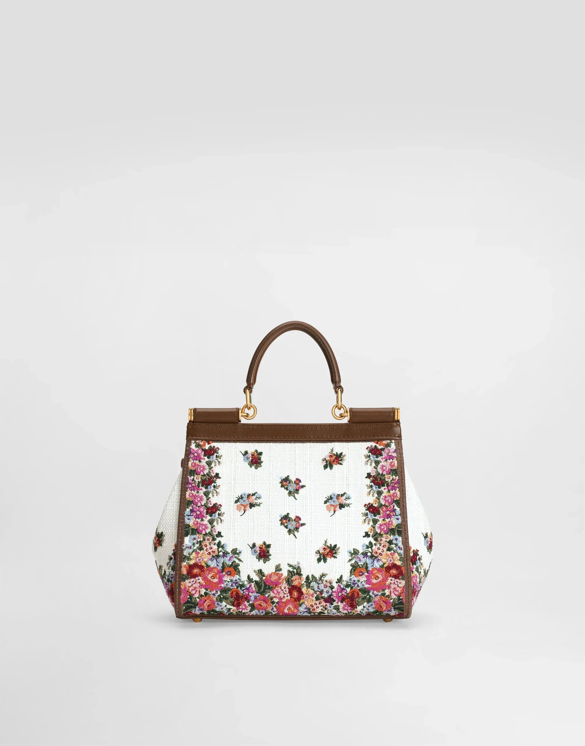 Dolce & Gabbana Sicily Medium Floral Embroidered Handbag