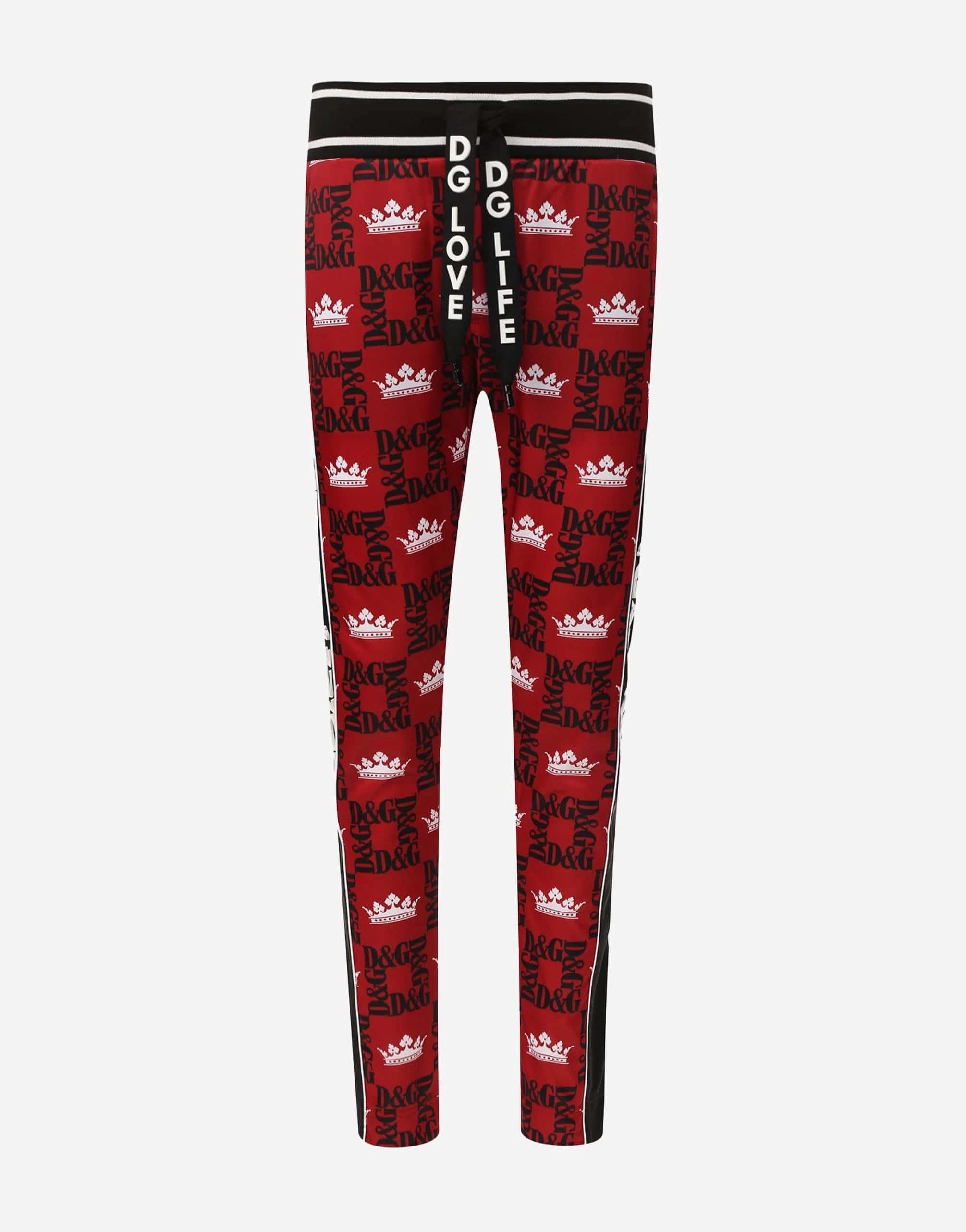 Dolce & Gabbana Side-Stripe Logo Printed Track Pants