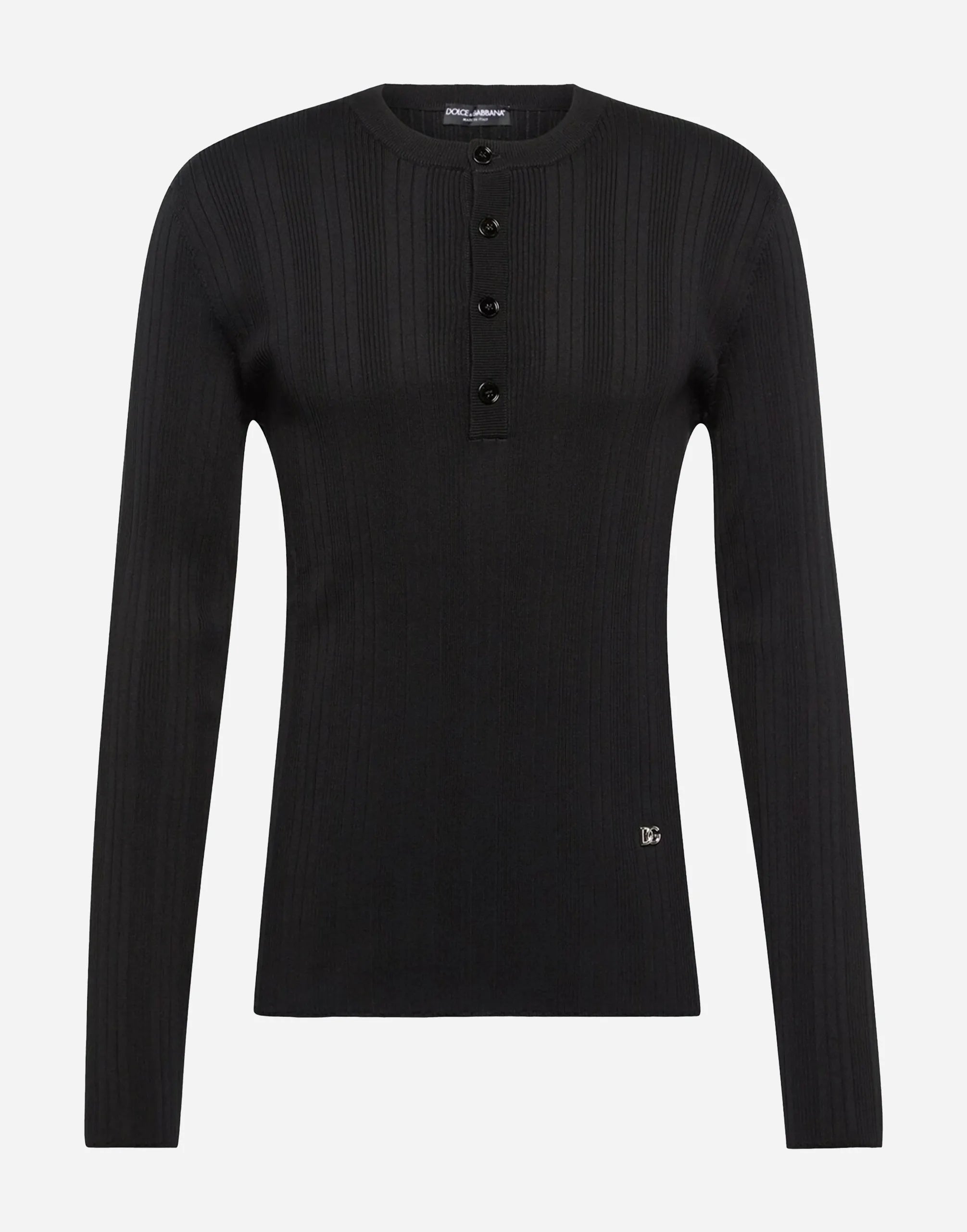 Dolce & Gabbana Silk Blend Henley Shirt