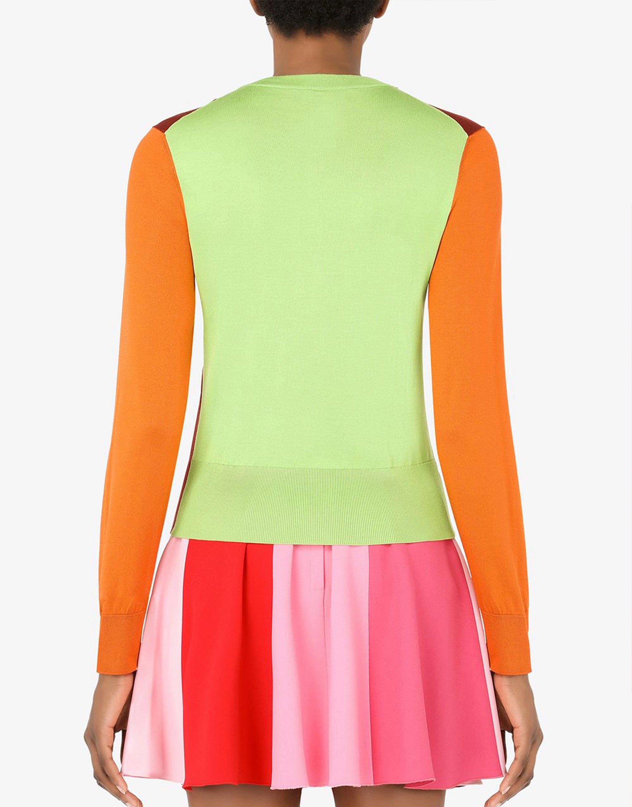 Dolce & Gabbana Silk Cardigan With Pearl DG Buttons