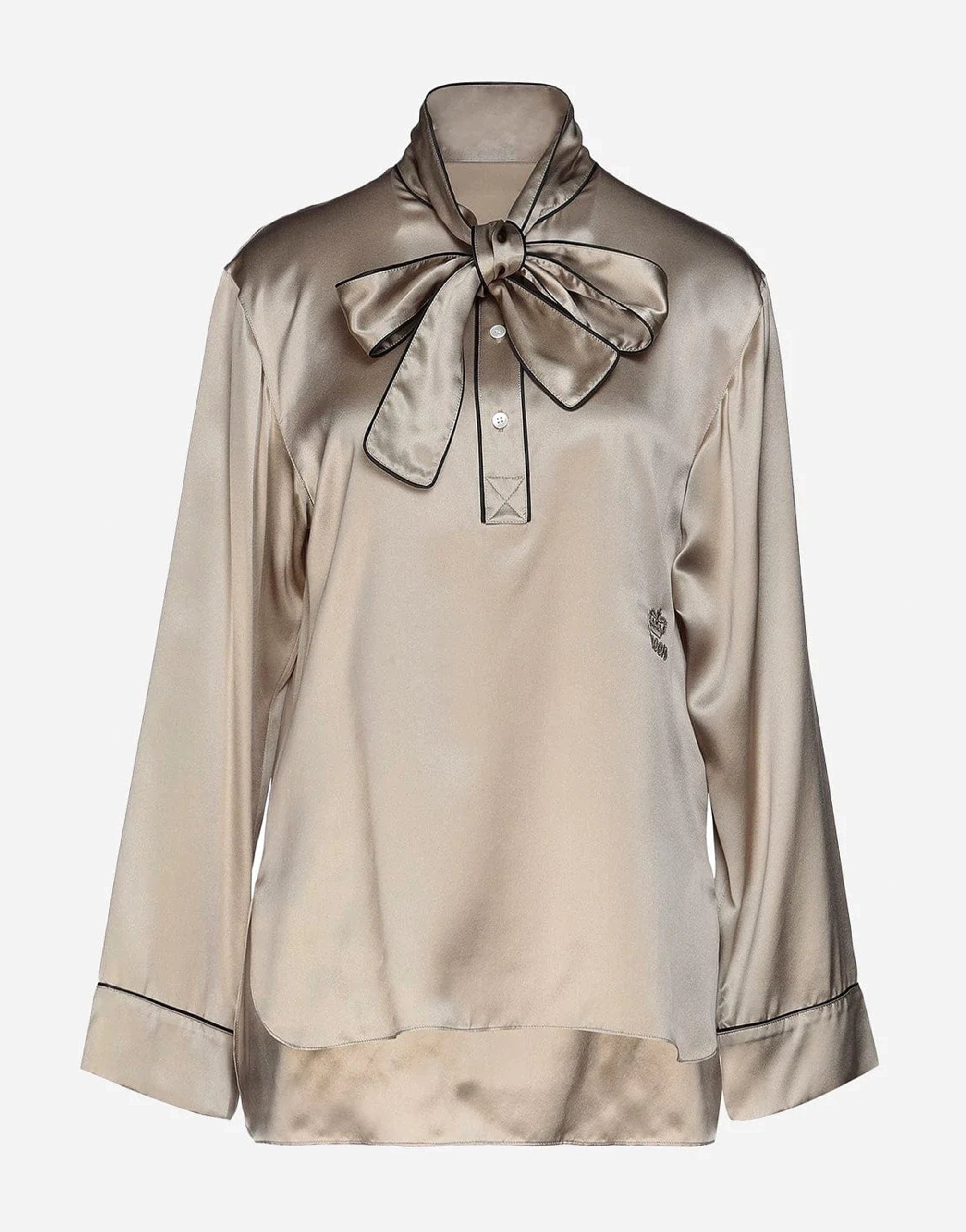 Dolce & Gabbana Silk Long-Sleeve Blouse