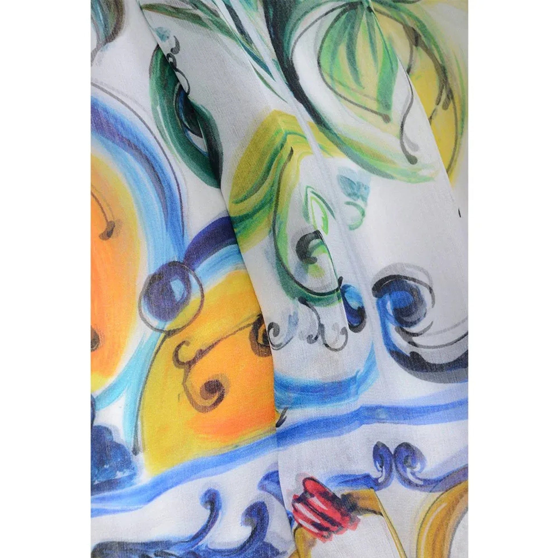 Dolce & Gabbana Silk Maiolica Maxi Dress