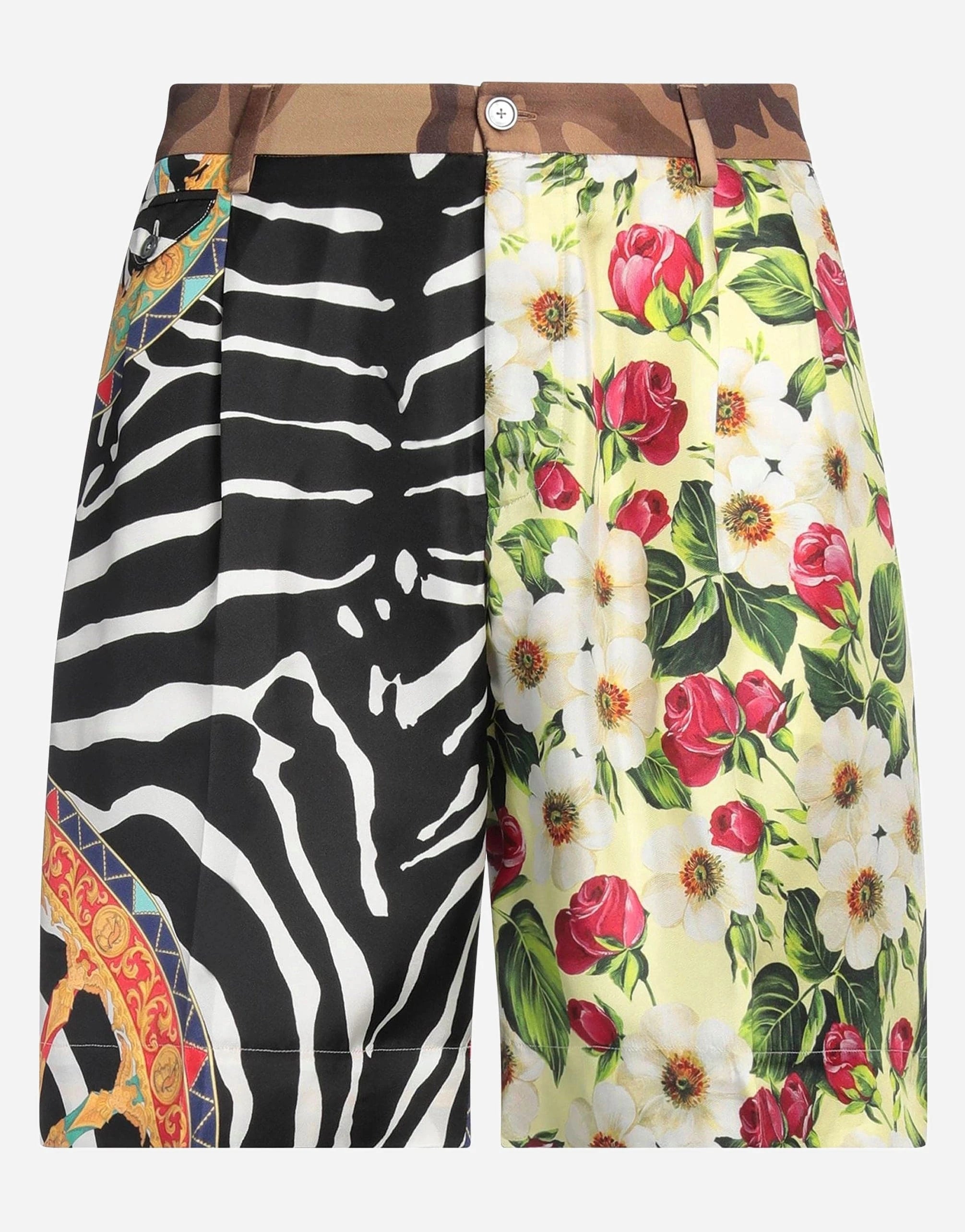 Dolce & Gabbana Silk Patchwork Shorts