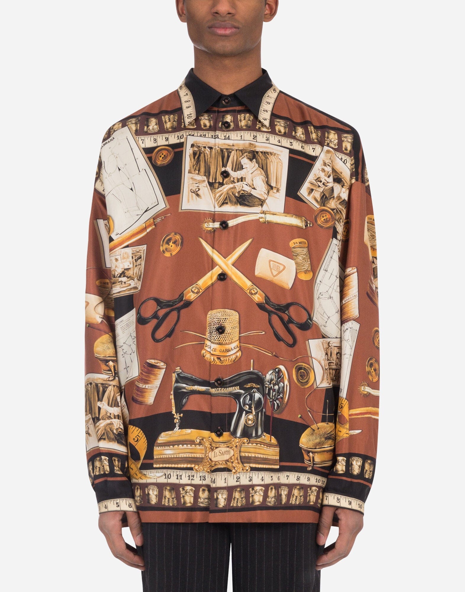 Dolce & Gabbana Silk Twill Hawaiian Shirt