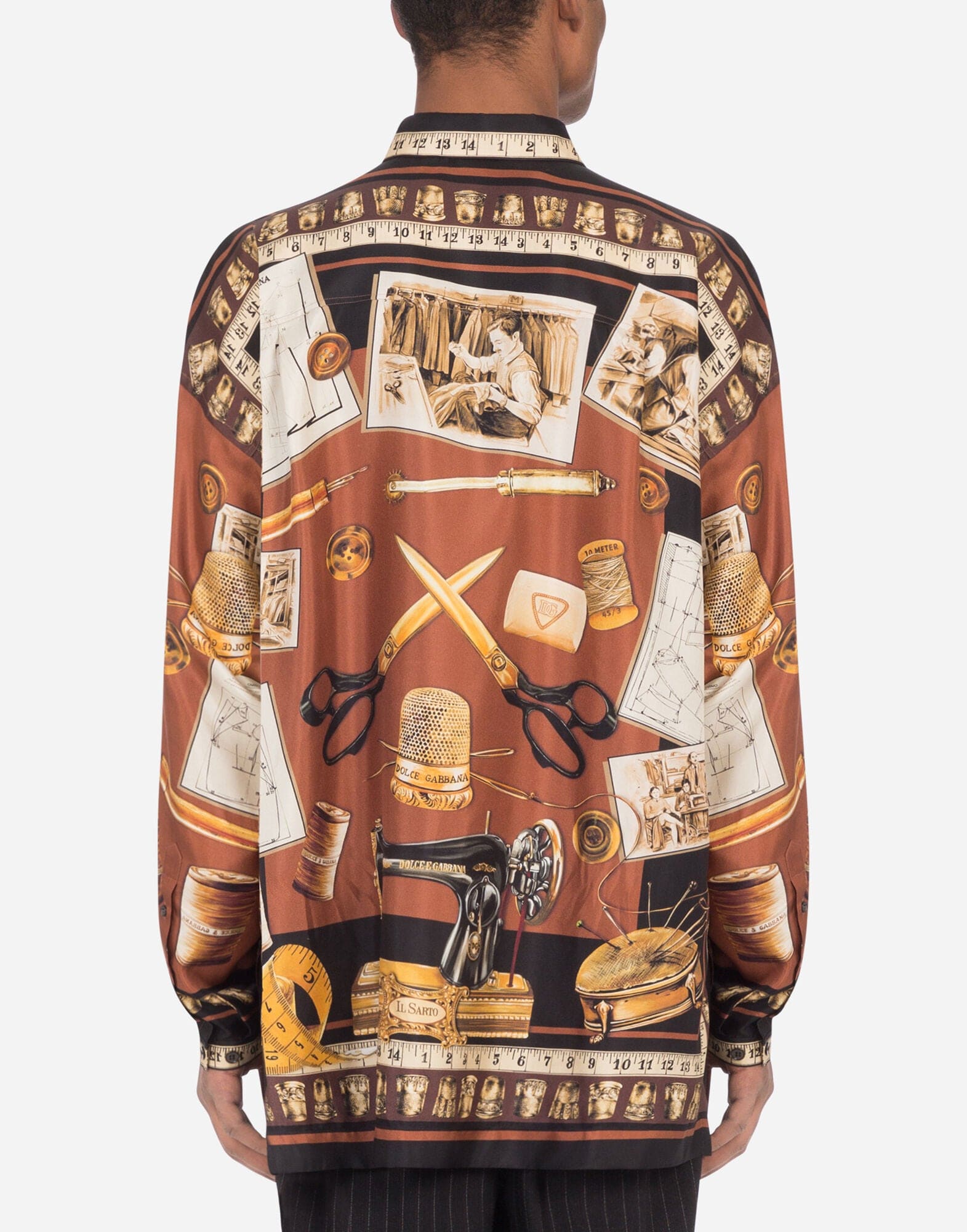 Dolce & Gabbana Silk Twill Hawaiian Shirt