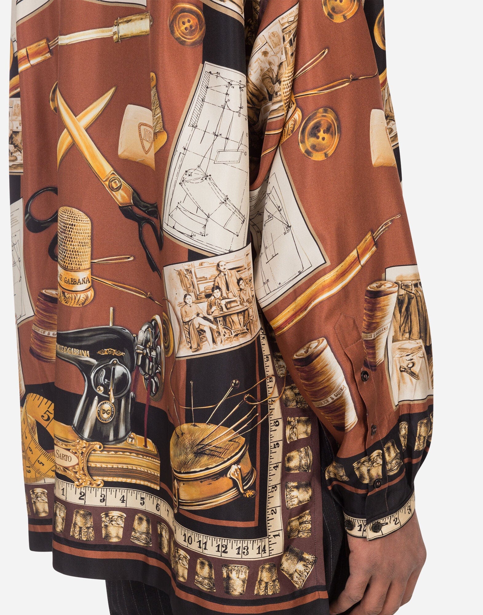 Dolce & Gabbana Silk Twill Hawaiian Shirt