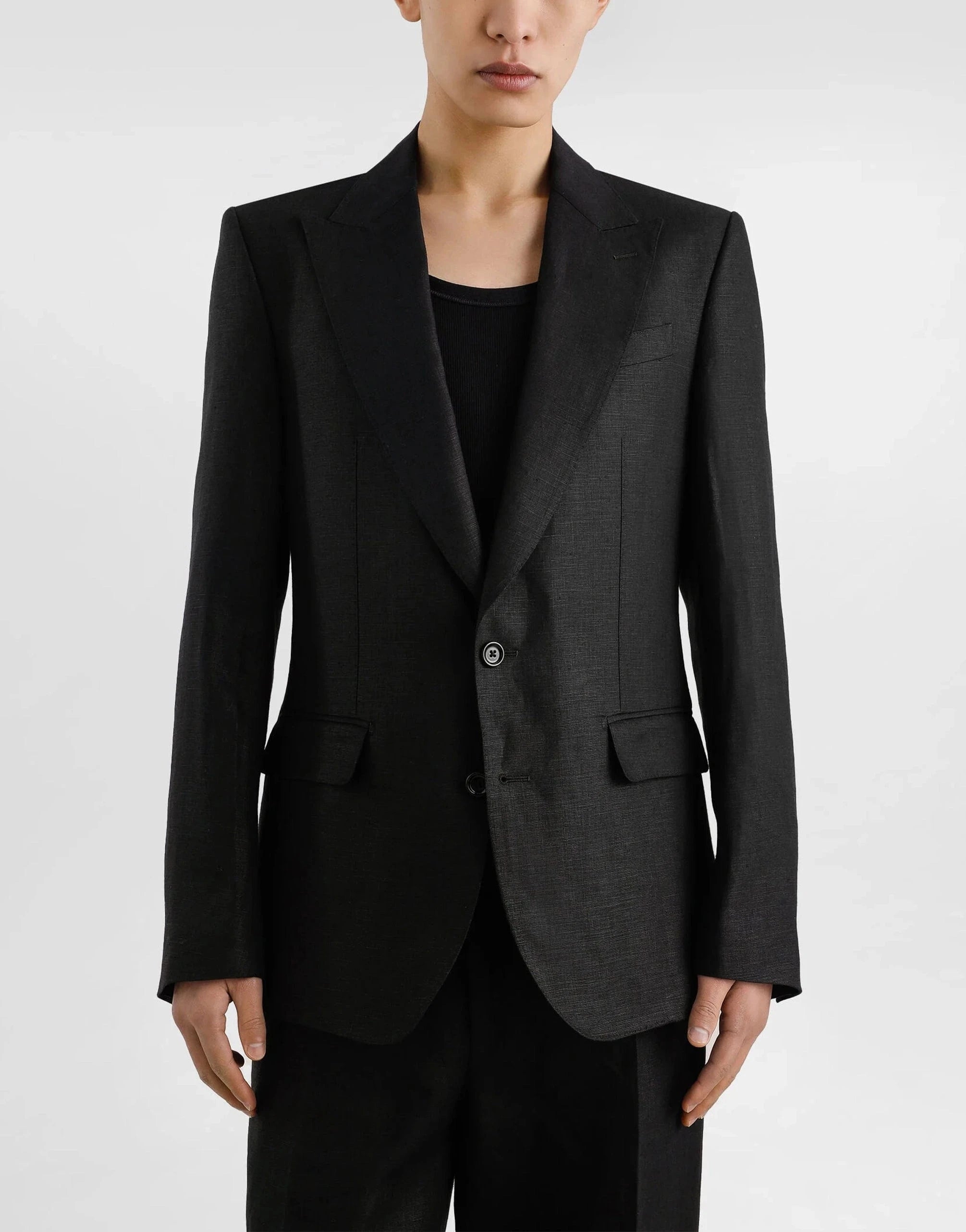 Dolce & Gabbana Single-Breasted Linen Blazer