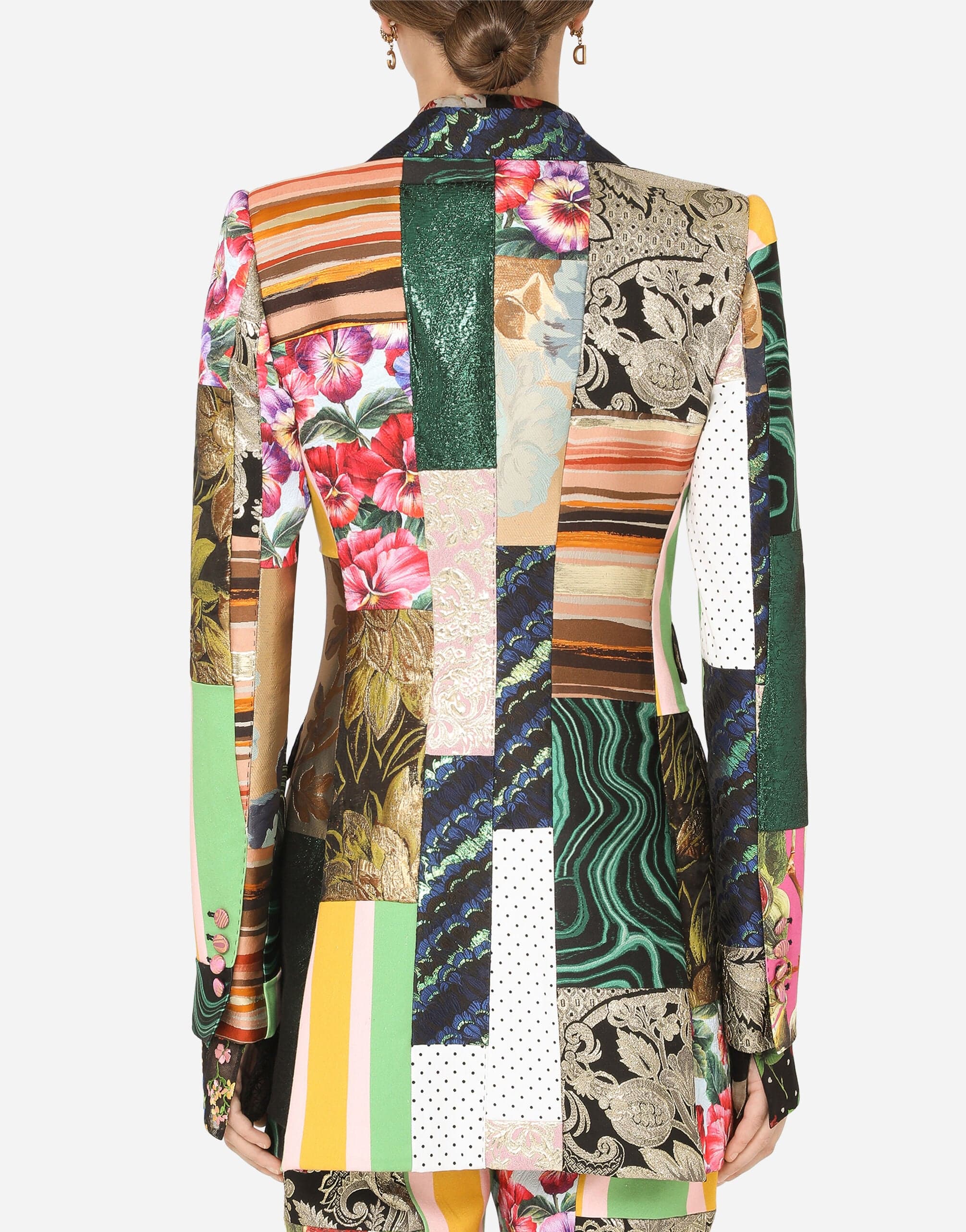 Dolce & Gabbana Single-Breasted Patchwork Blazer