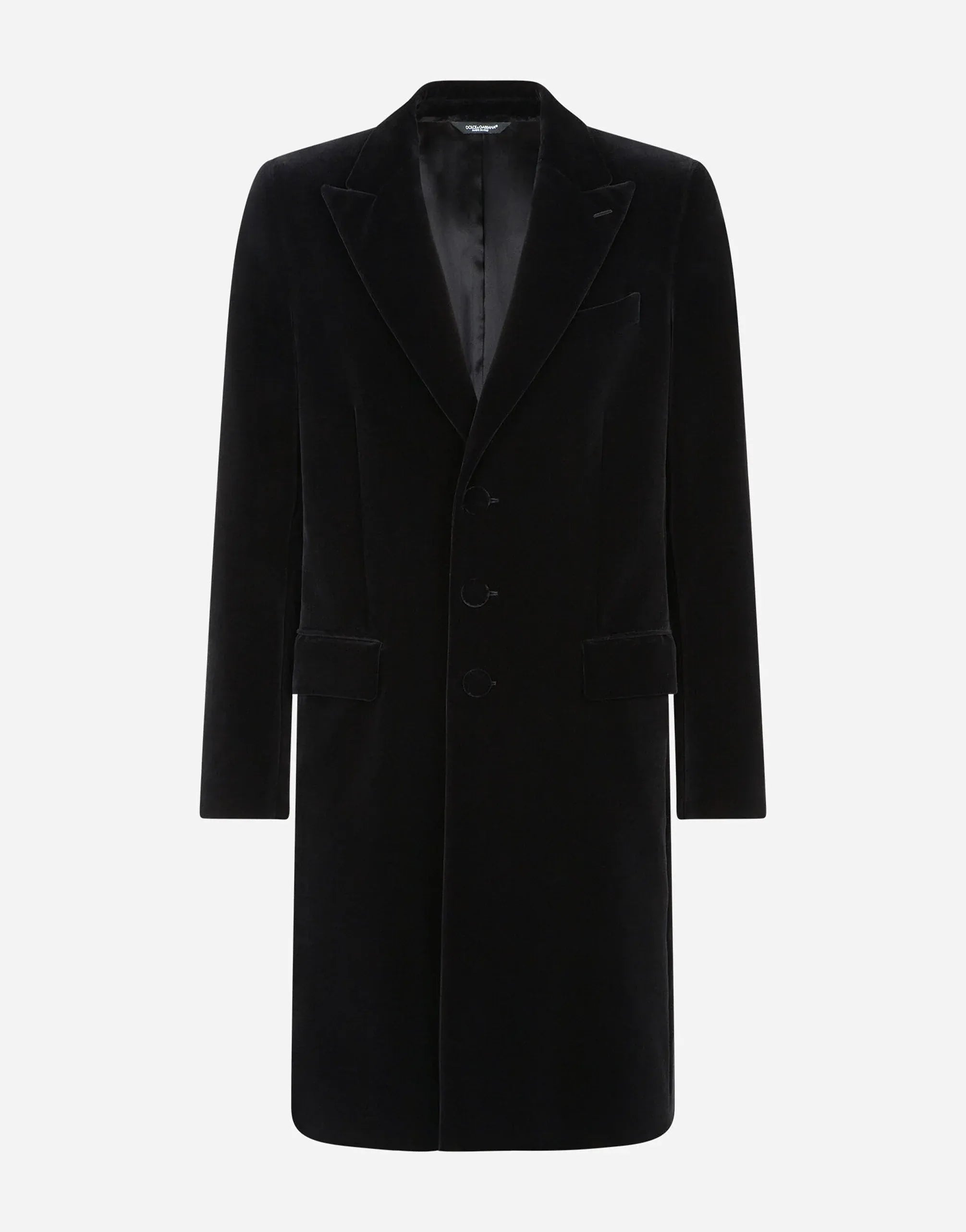 Dolce & Gabbana Single-Breasted Velvet Coat