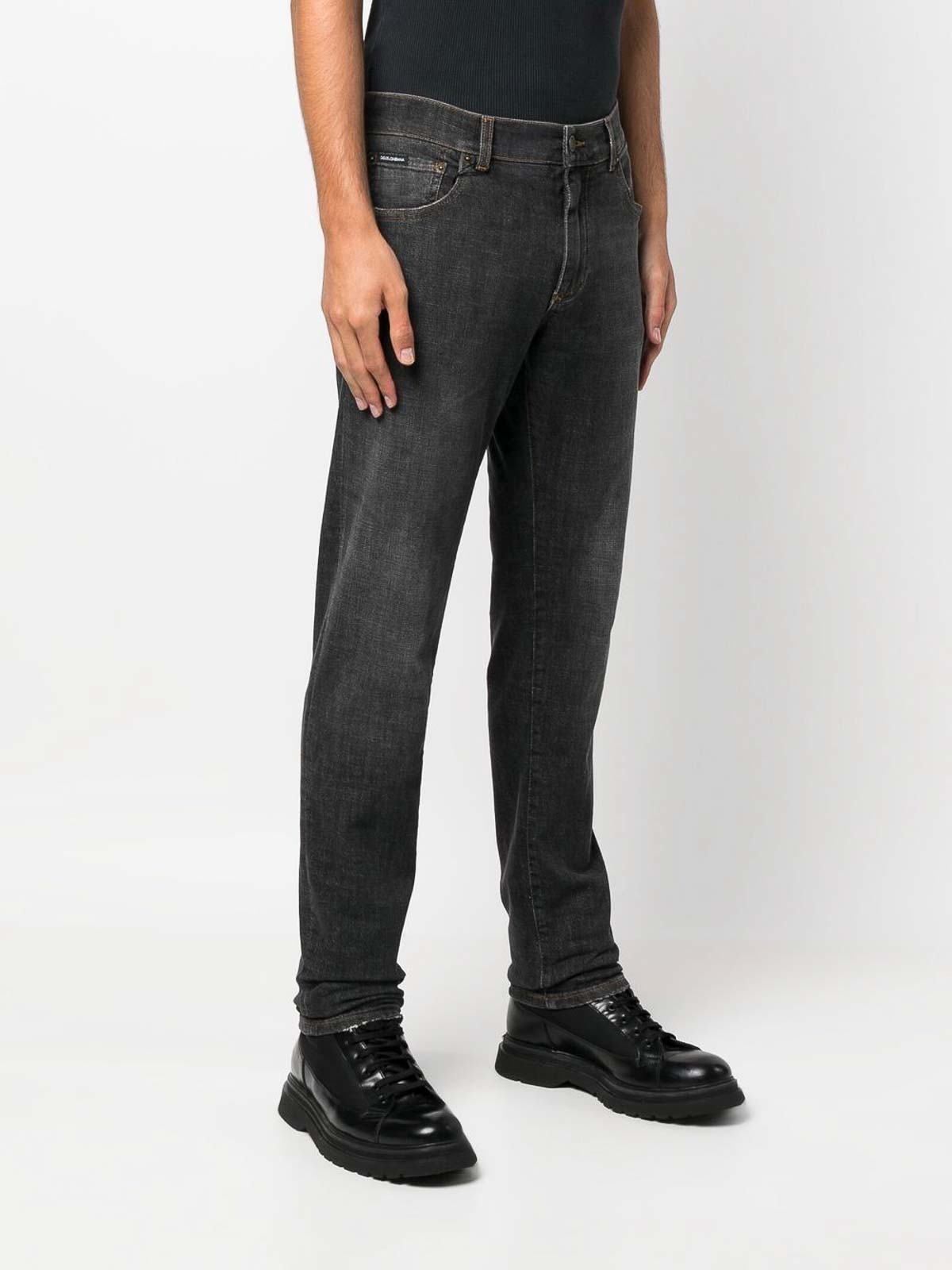 Dolce & Gabbana Skinny-Fit Logo-Plaque Jeans