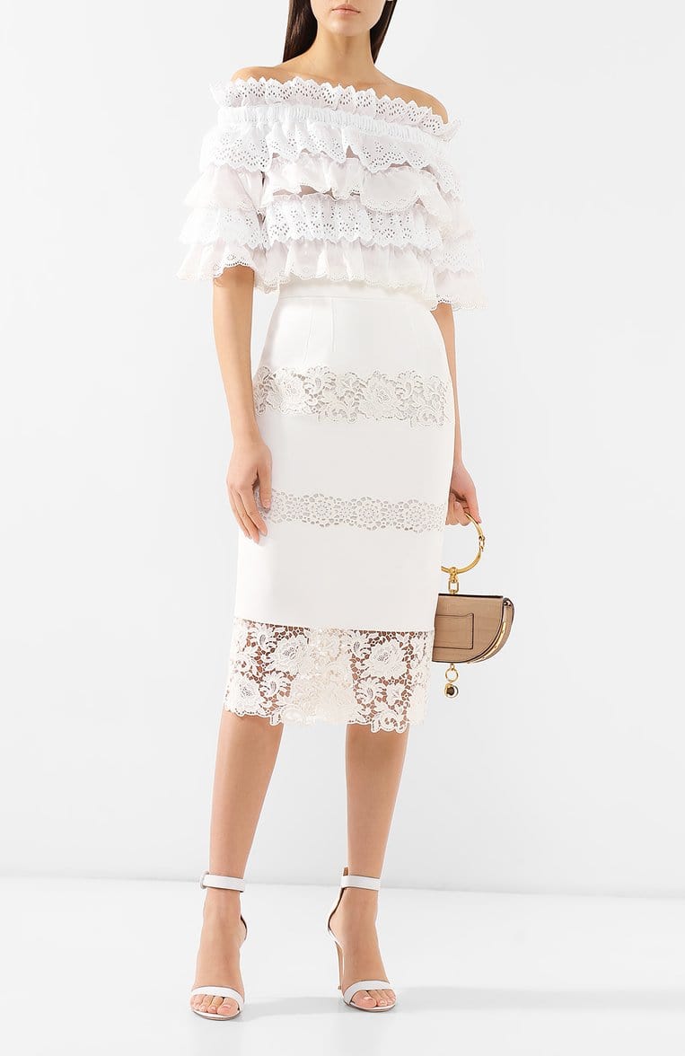 Dolce & Gabbana Skirt With Lace Inserts