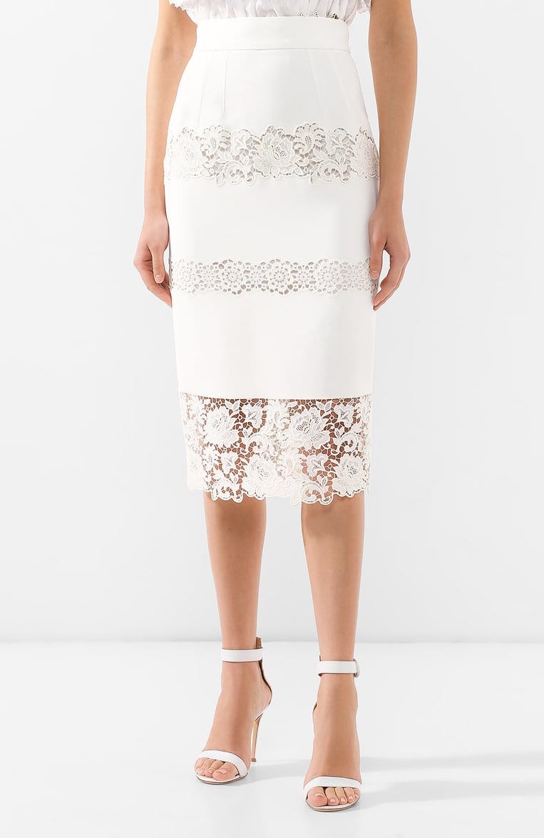 Dolce & Gabbana Skirt With Lace Inserts