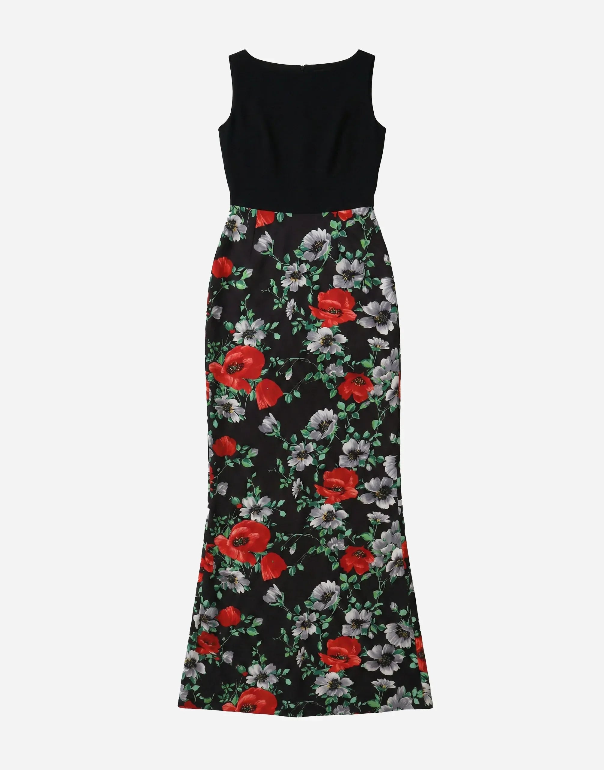 Dolce & Gabbana Sleeveless Floral Print Evening Dress