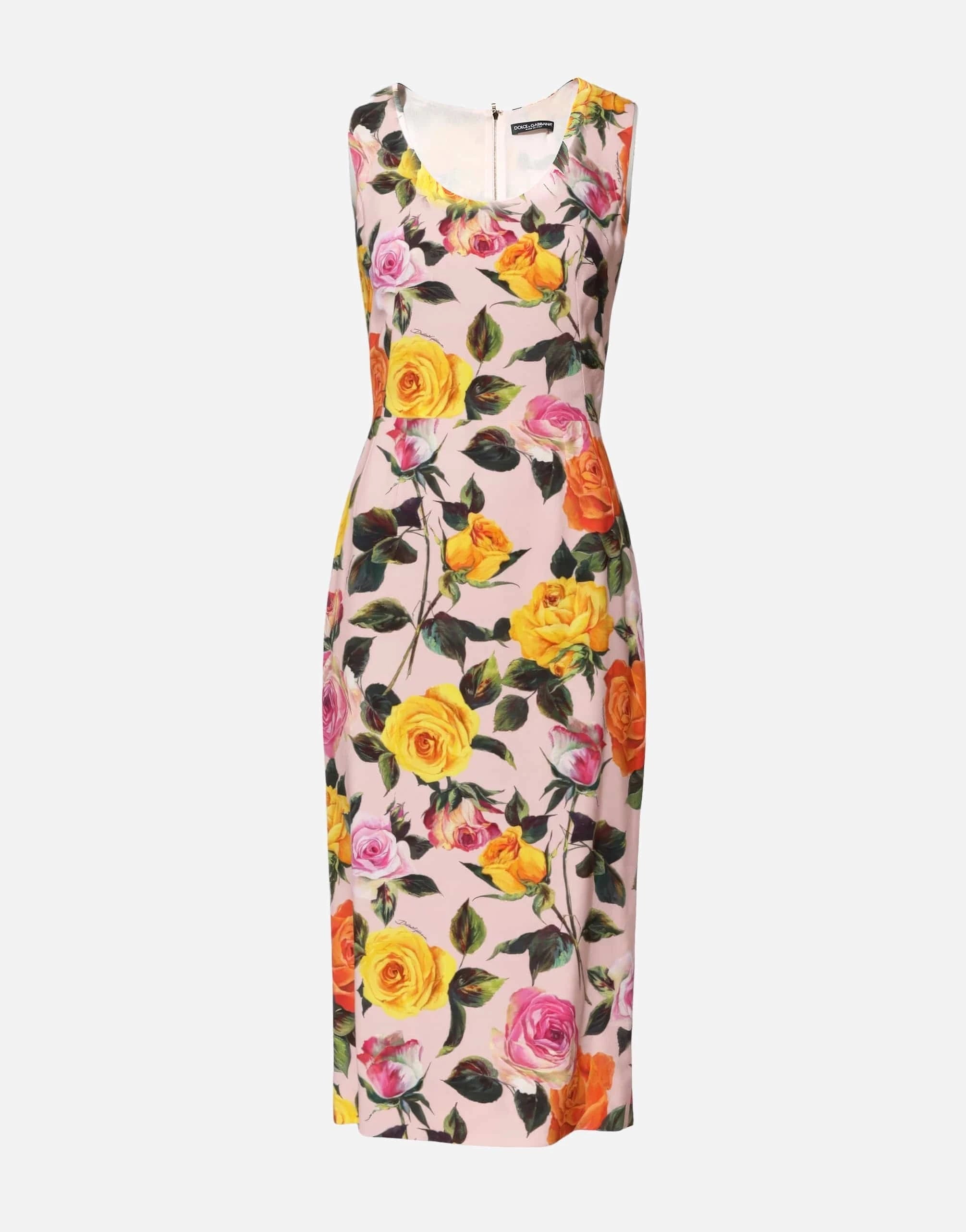 Dolce & Gabbana Sleeveless Floral-Print Sheath Dress