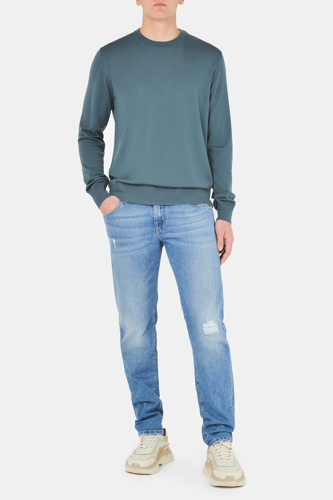 Slim-Fit Distressed Jeans - alternate view