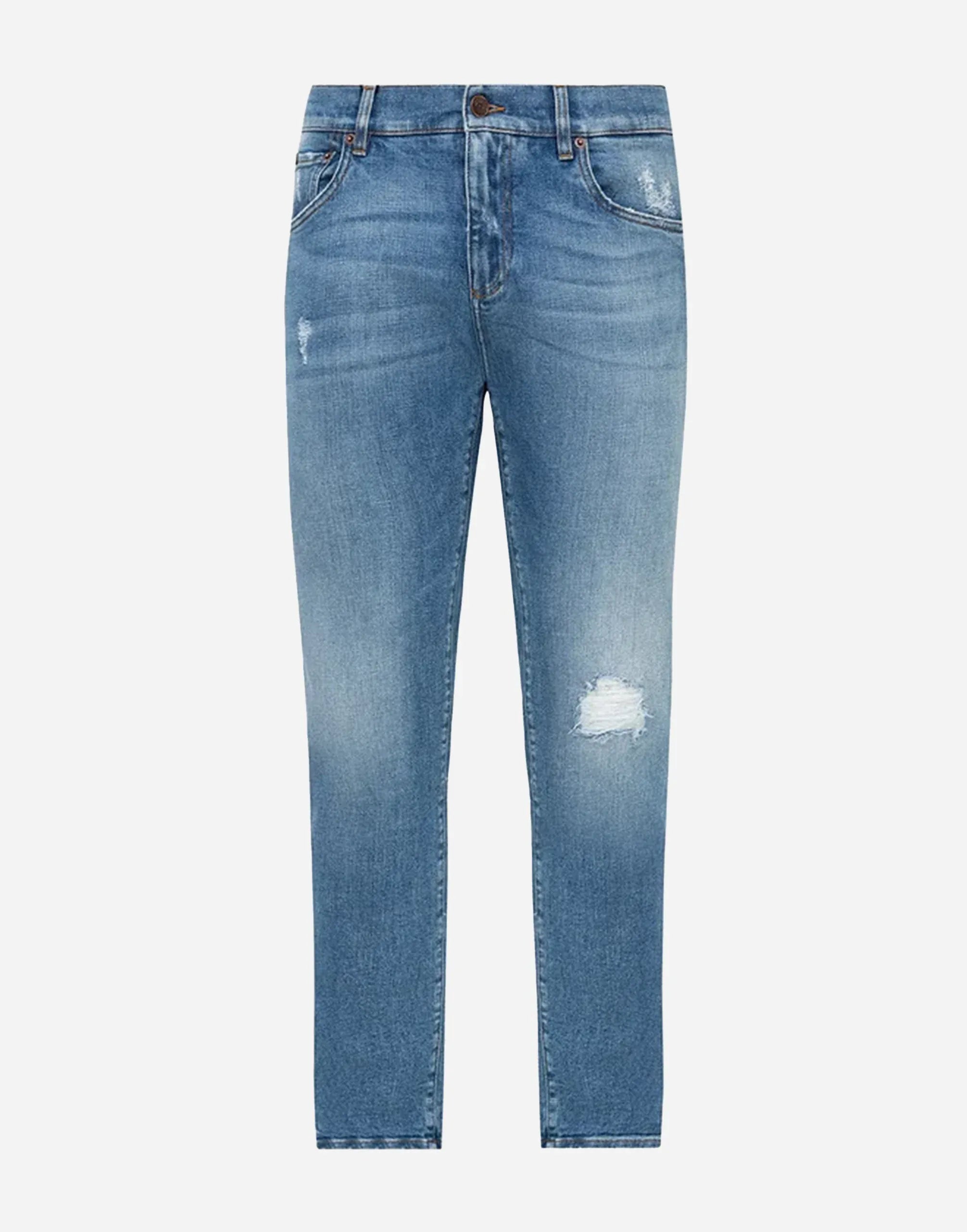 Dolce & Gabbana Slim-Fit Distressed Jeans