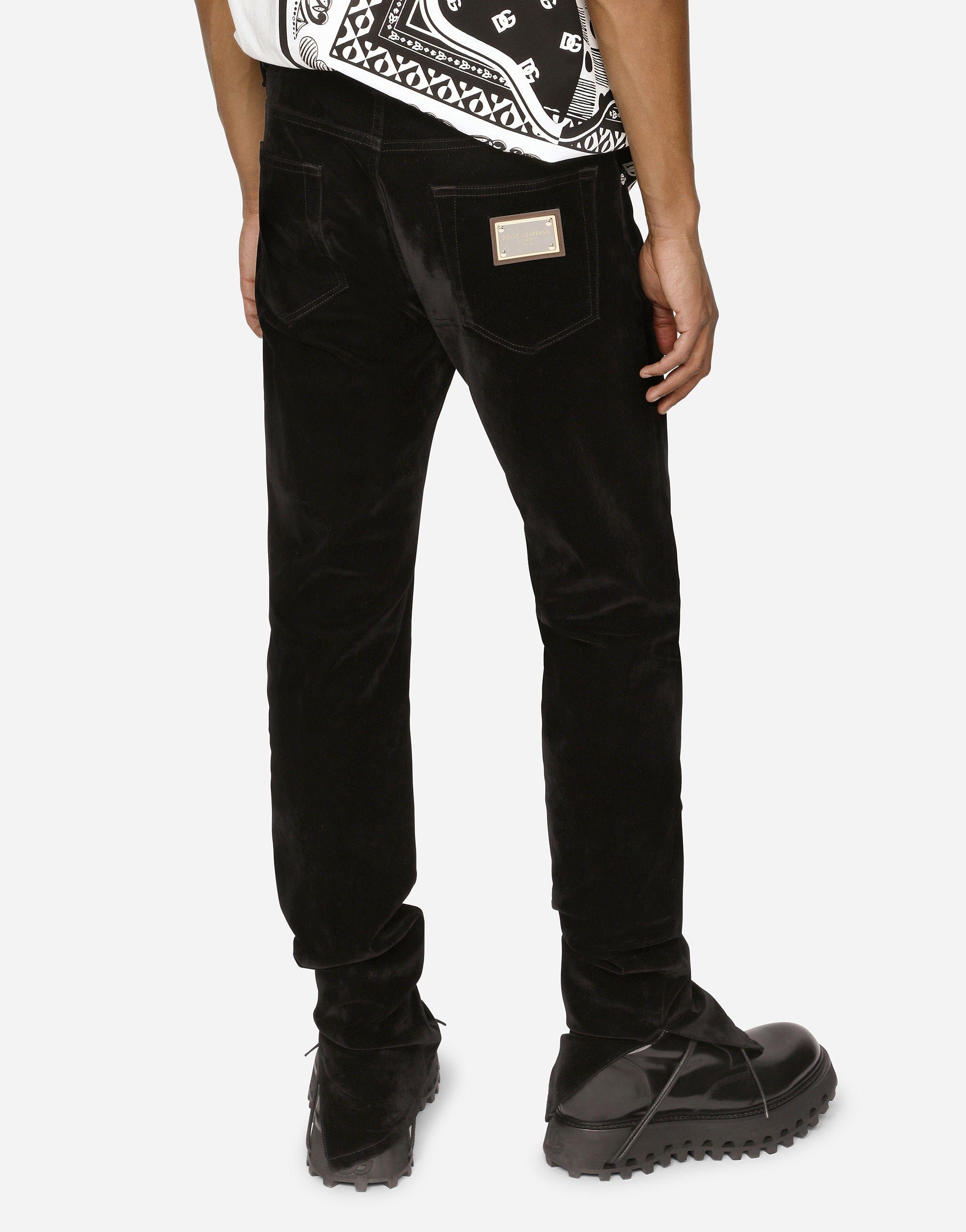 Dolce & Gabbana Slim-Fit Flocked Jeans