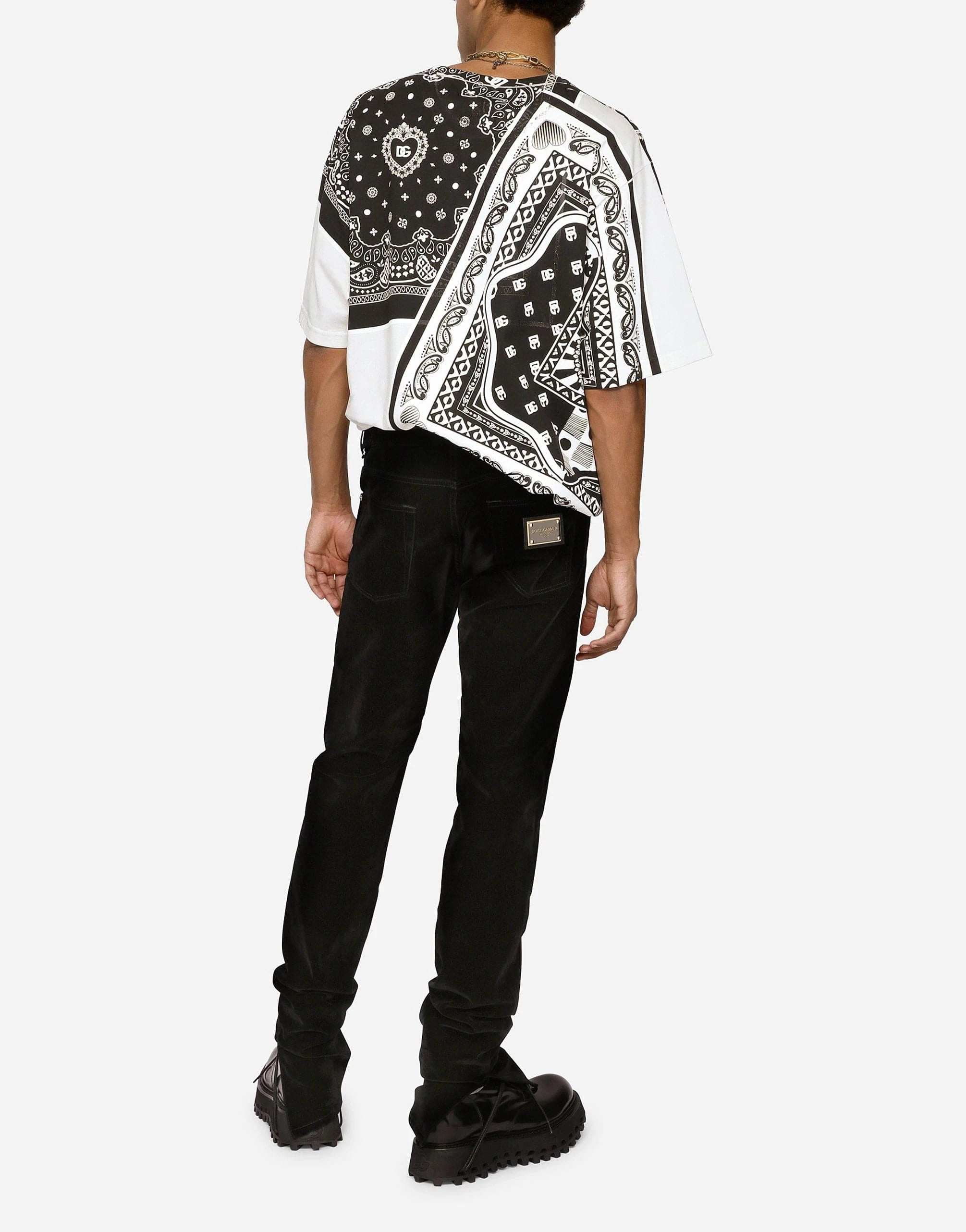 Dolce & Gabbana Slim-Fit Flocked Jeans