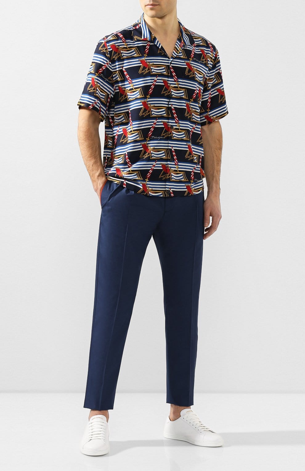 Dolce & Gabbana Slim-Fit Pants With Ruffles