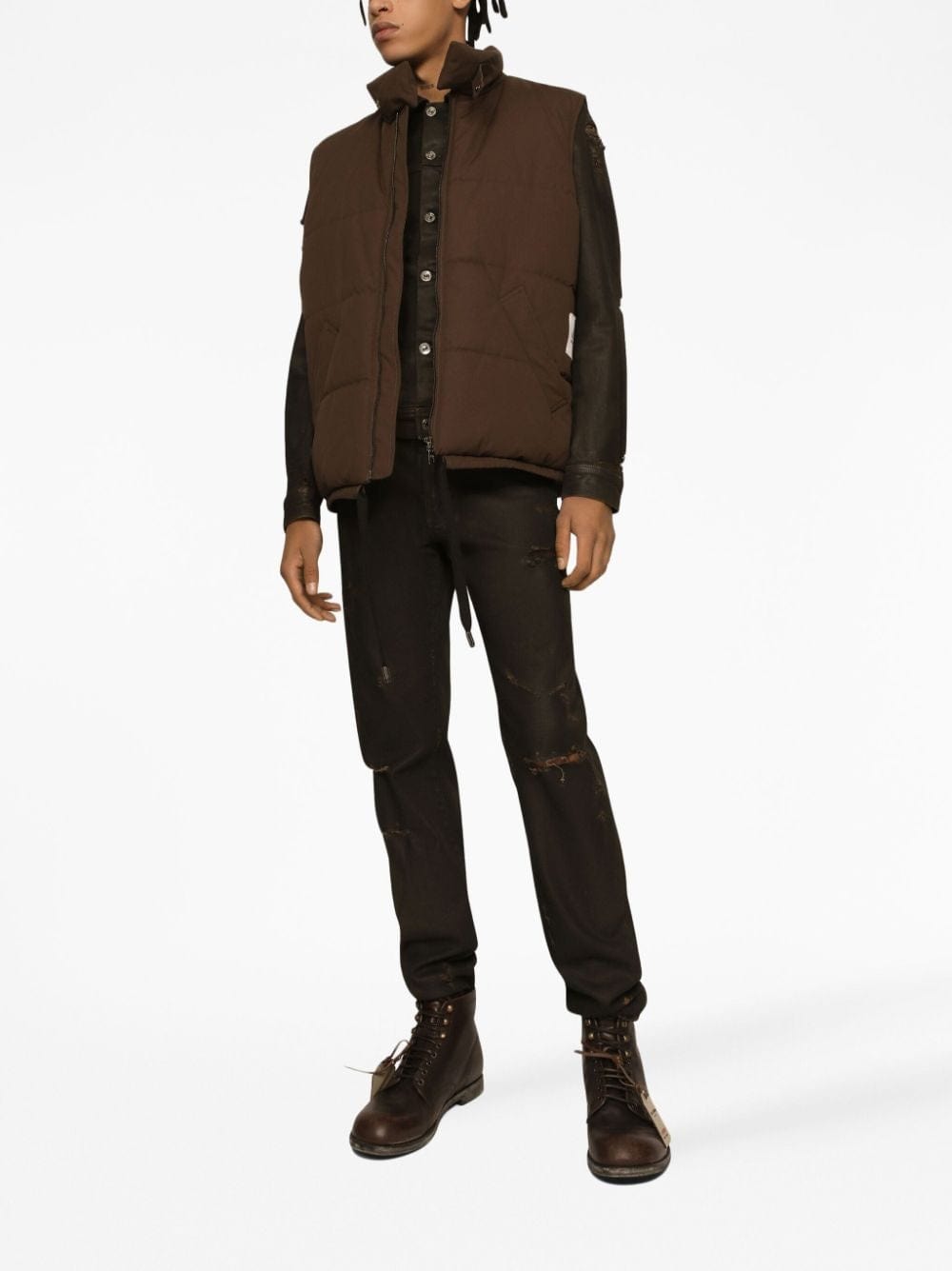 Dolce & Gabbana Slim-Fit Waxed Stretch Denim Jeans