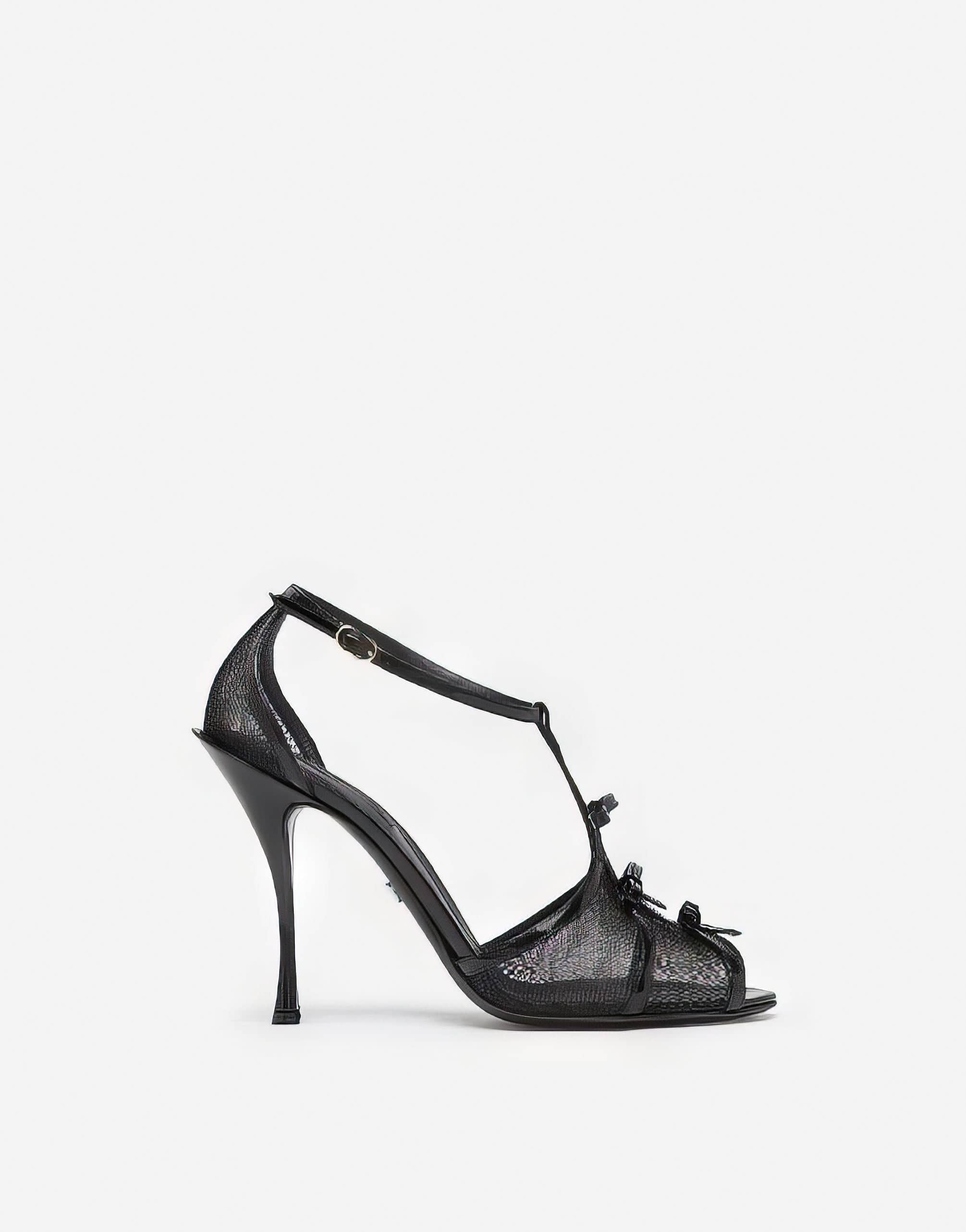 Dolce & Gabbana Small Bows Mesh Sandals