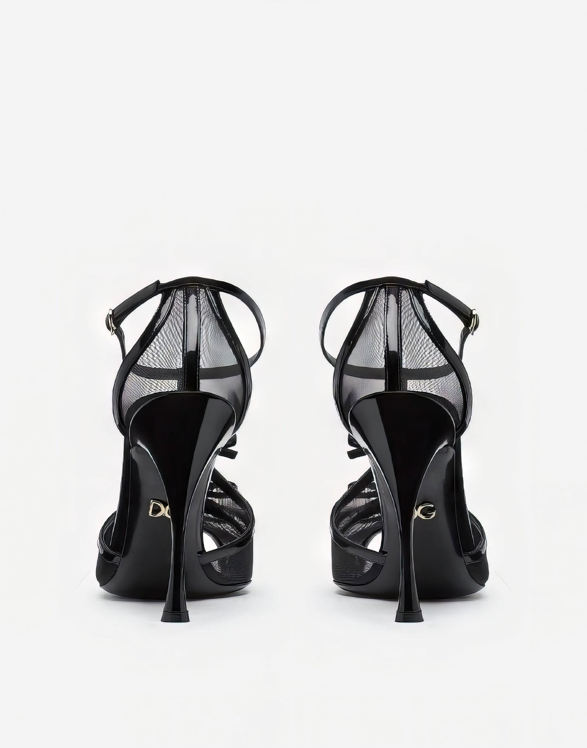 Dolce & Gabbana Small Bows Mesh Sandals