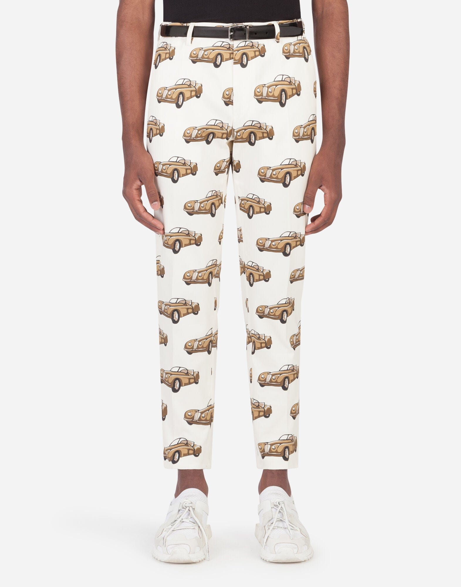 Dolce & Gabbana Small Car Print Cotton Pants