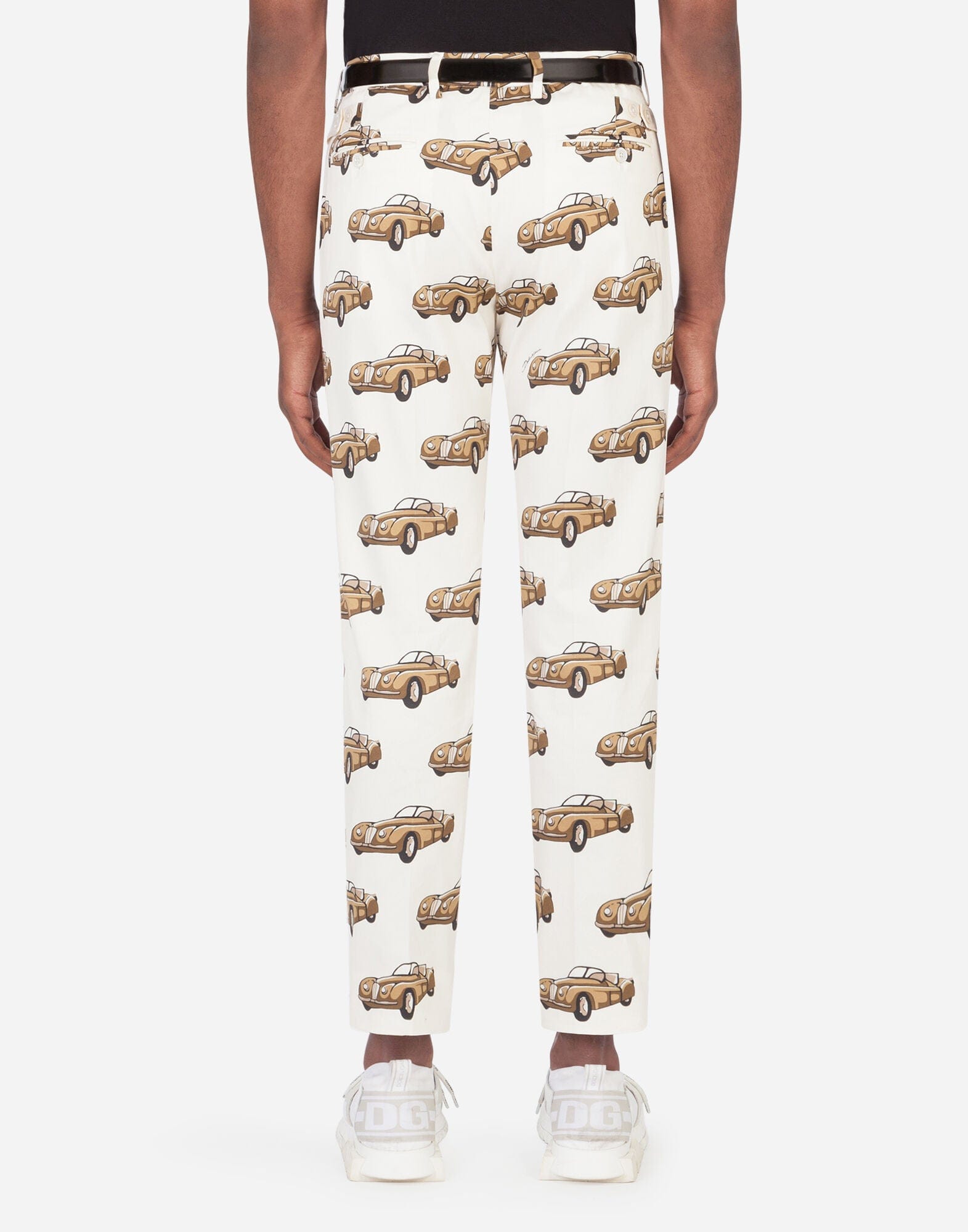 Dolce & Gabbana Small Car Print Cotton Pants