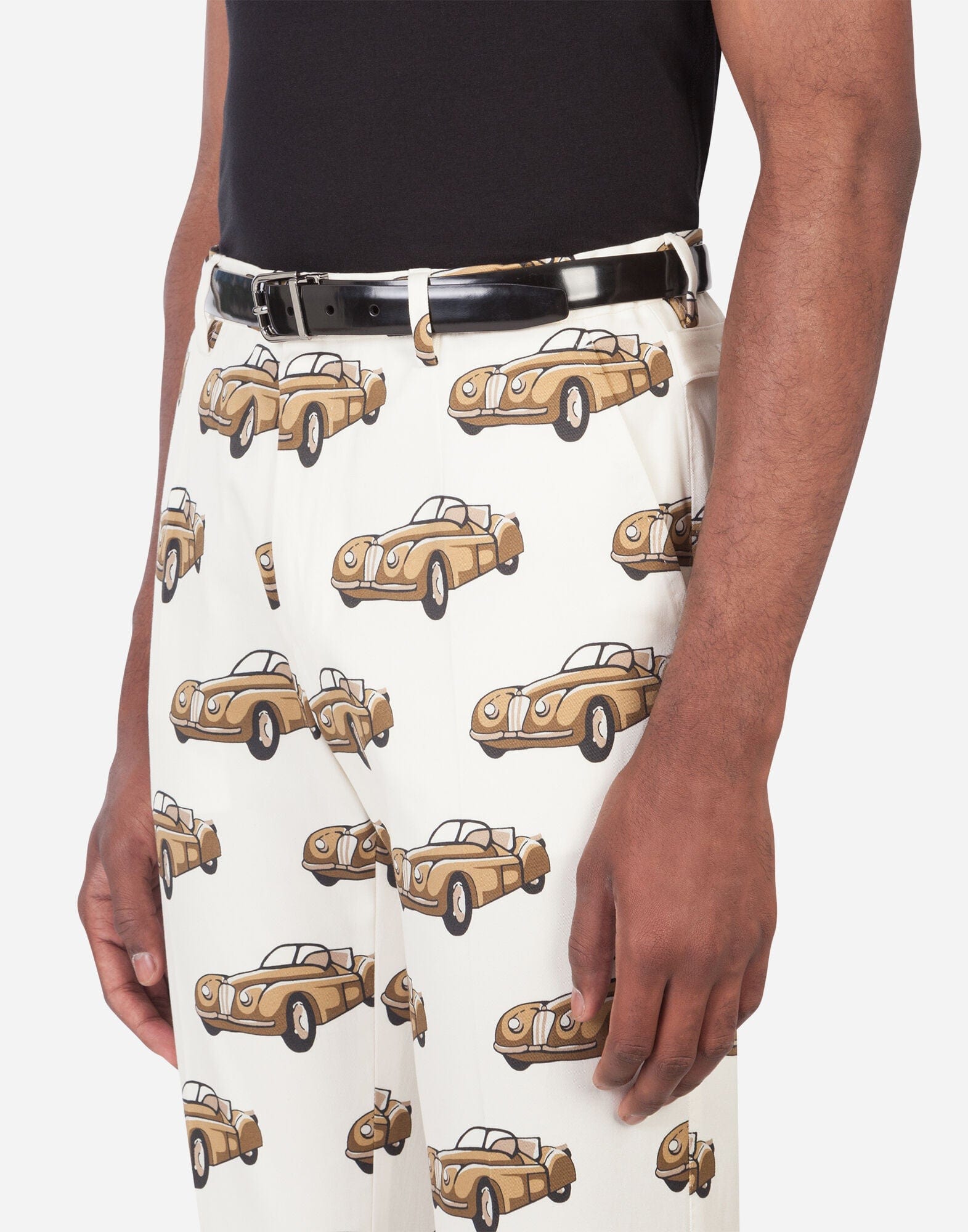 Dolce & Gabbana Small Car Print Cotton Pants