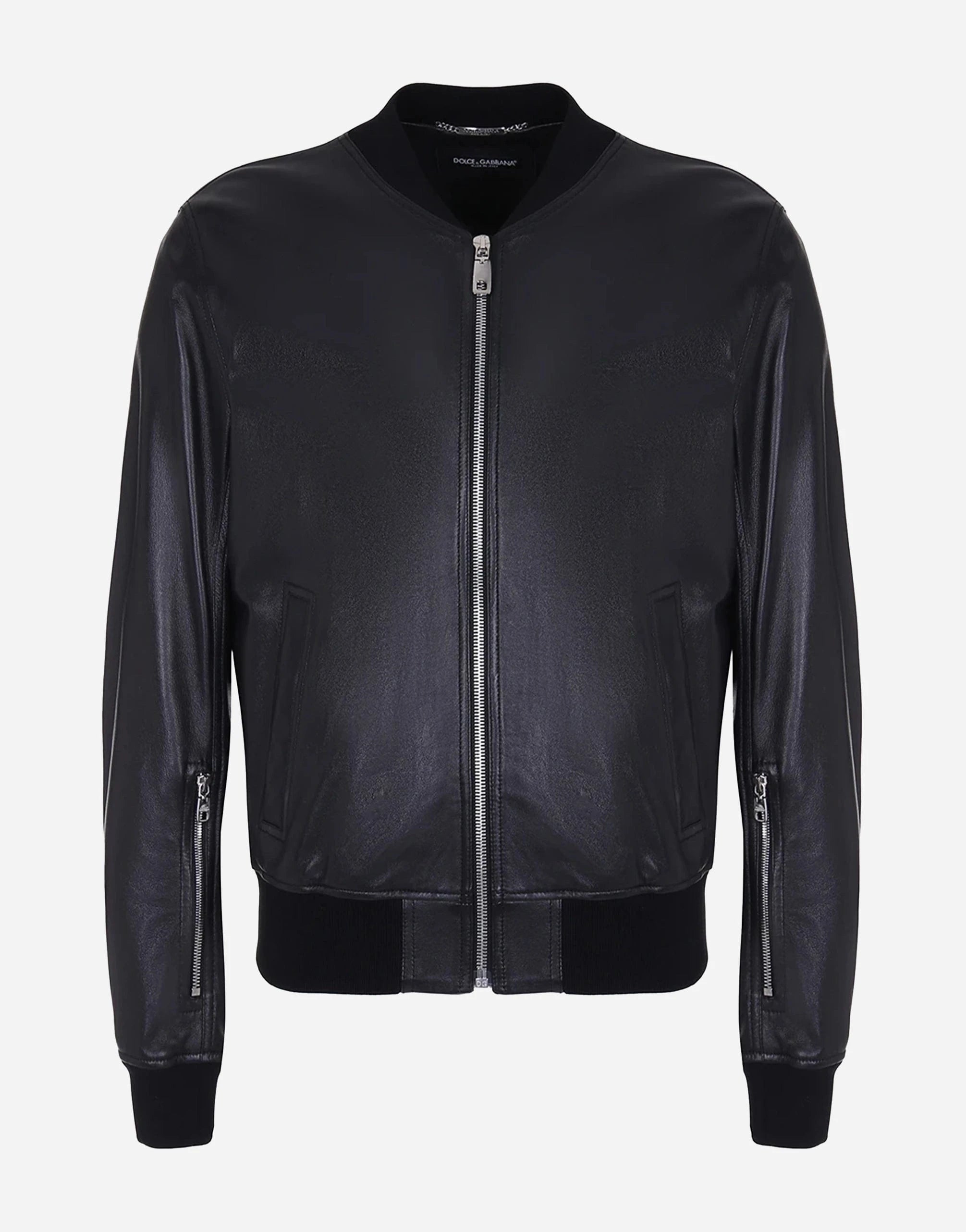 Dolce & Gabbana Soft Leather Classic Bomber Jacket