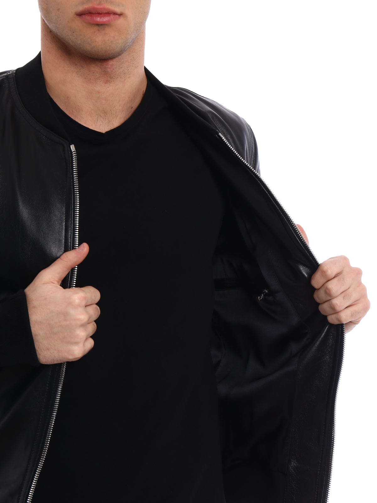 Dolce & Gabbana Soft Leather Classic Bomber Jacket
