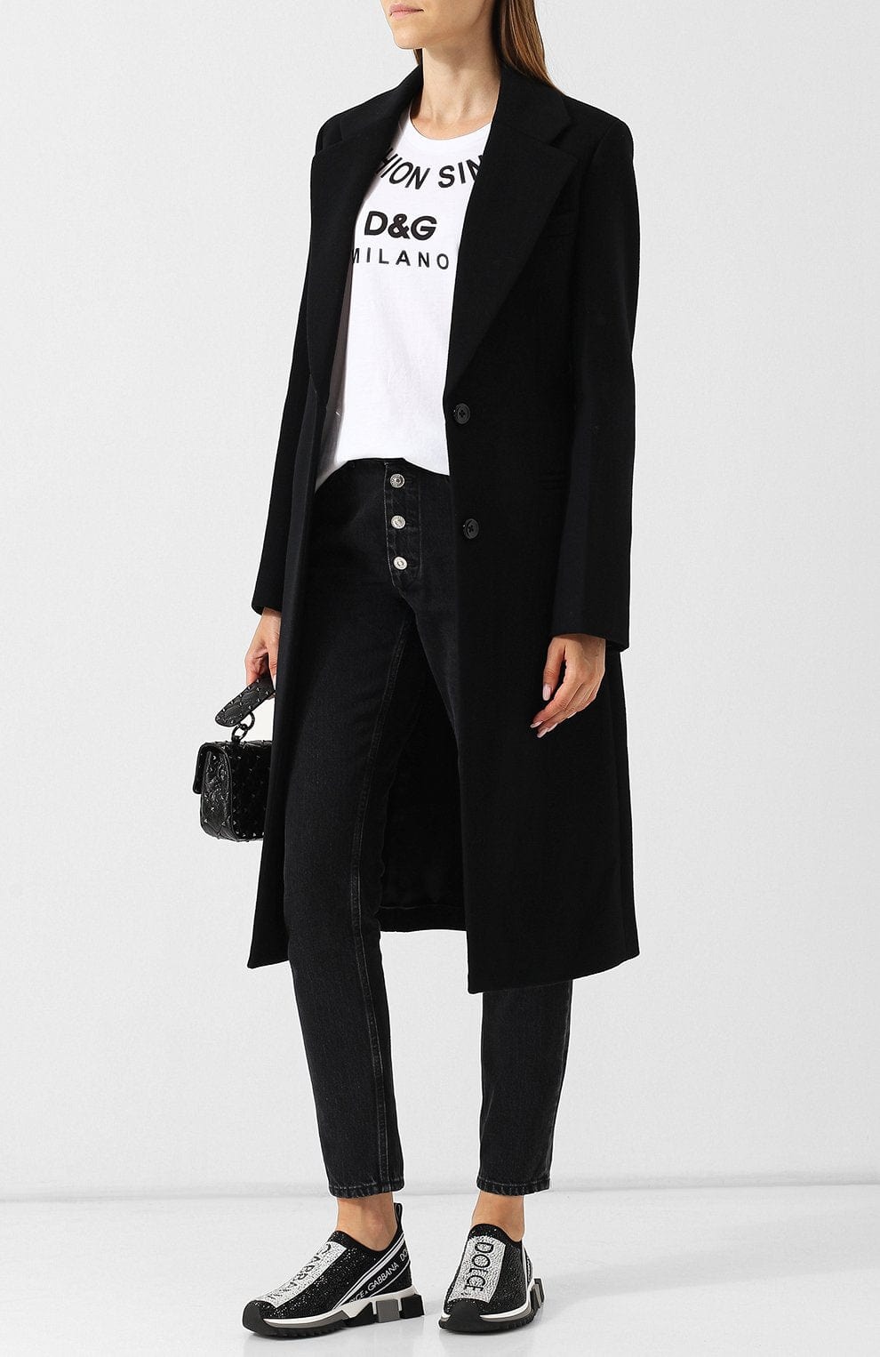 Dolce & Gabbana Sorrento Crystal Embellished Slip-On Sneakers