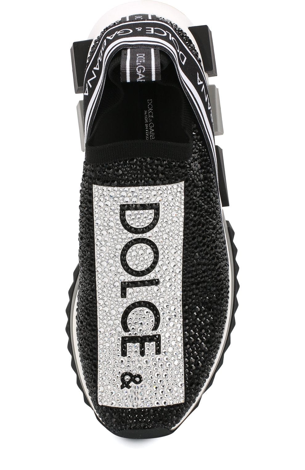Dolce & Gabbana Sorrento Crystal Embellished Slip-On Sneakers