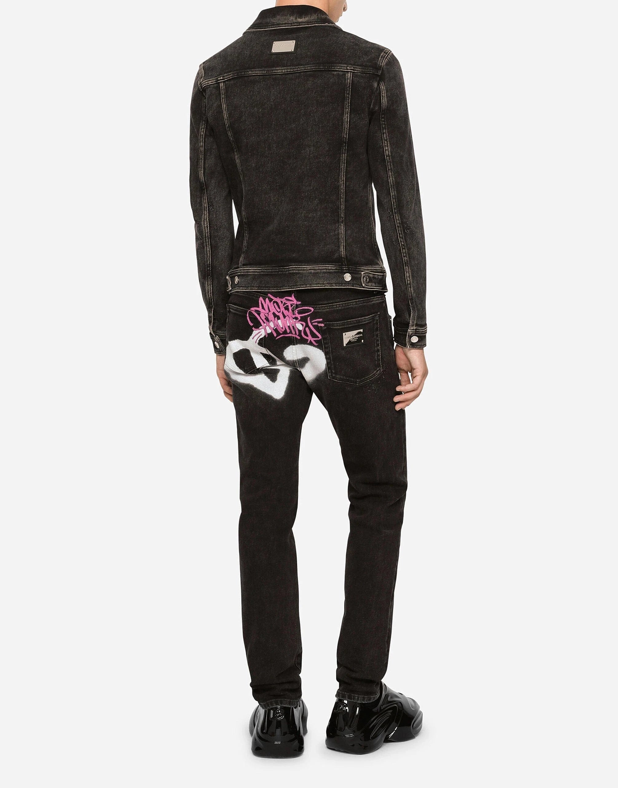 Dolce & Gabbana Spray-Paint DG Print Jeans