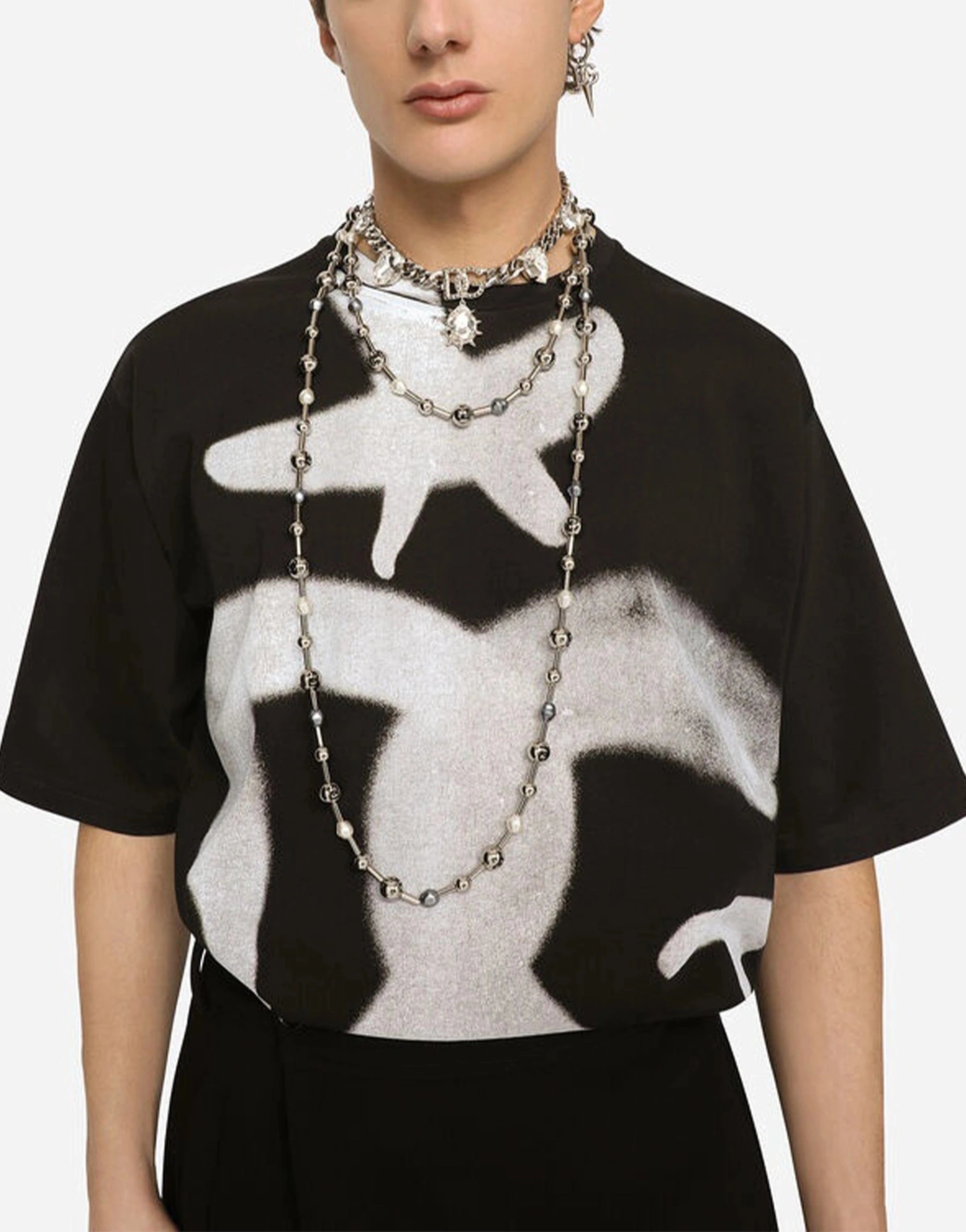 Dolce & Gabbana Spray-Paint Print Technical T-Shirt