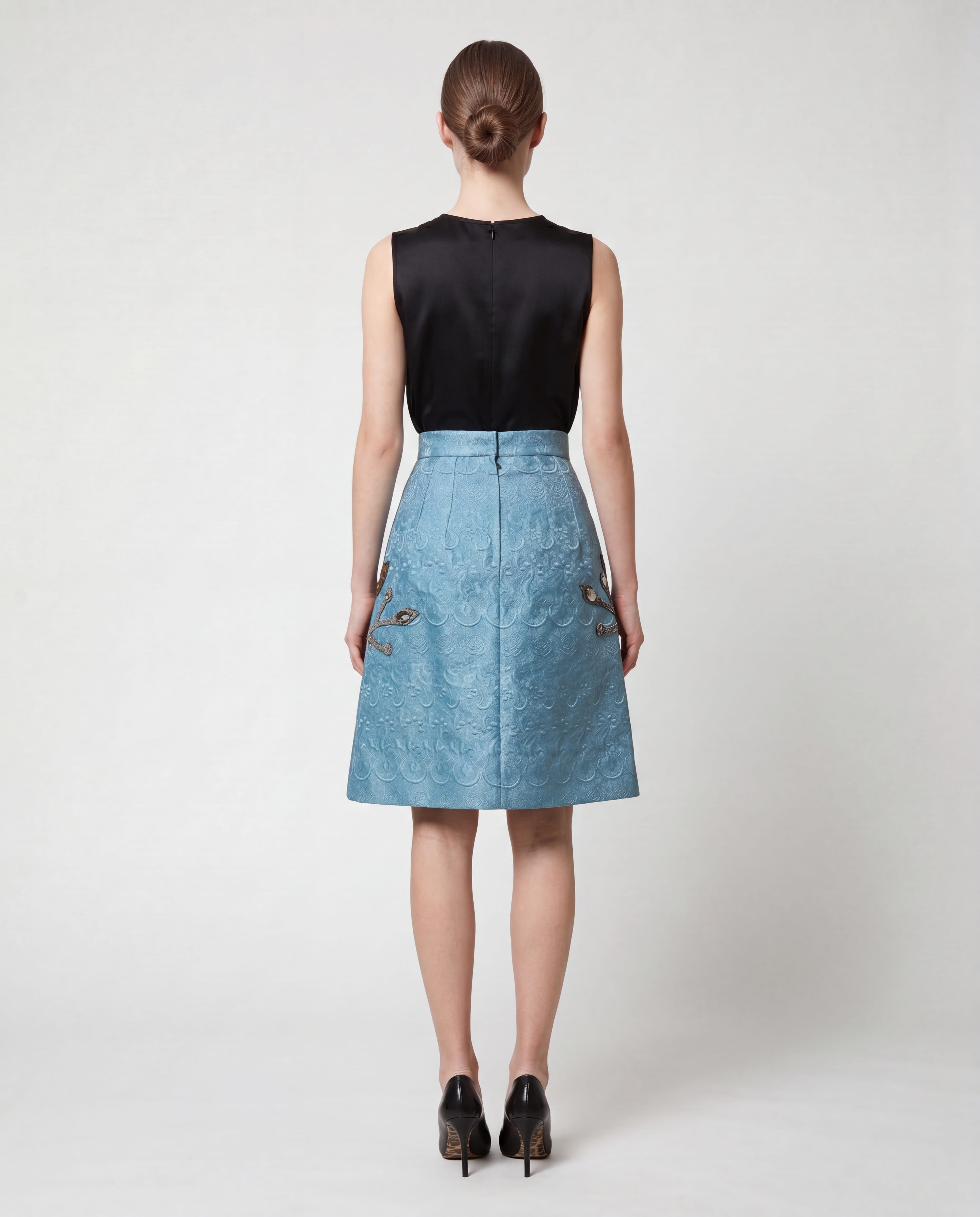 Dolce & Gabbana Dolce & Gabbana Squirrel Embellished Jacquard Skirt
