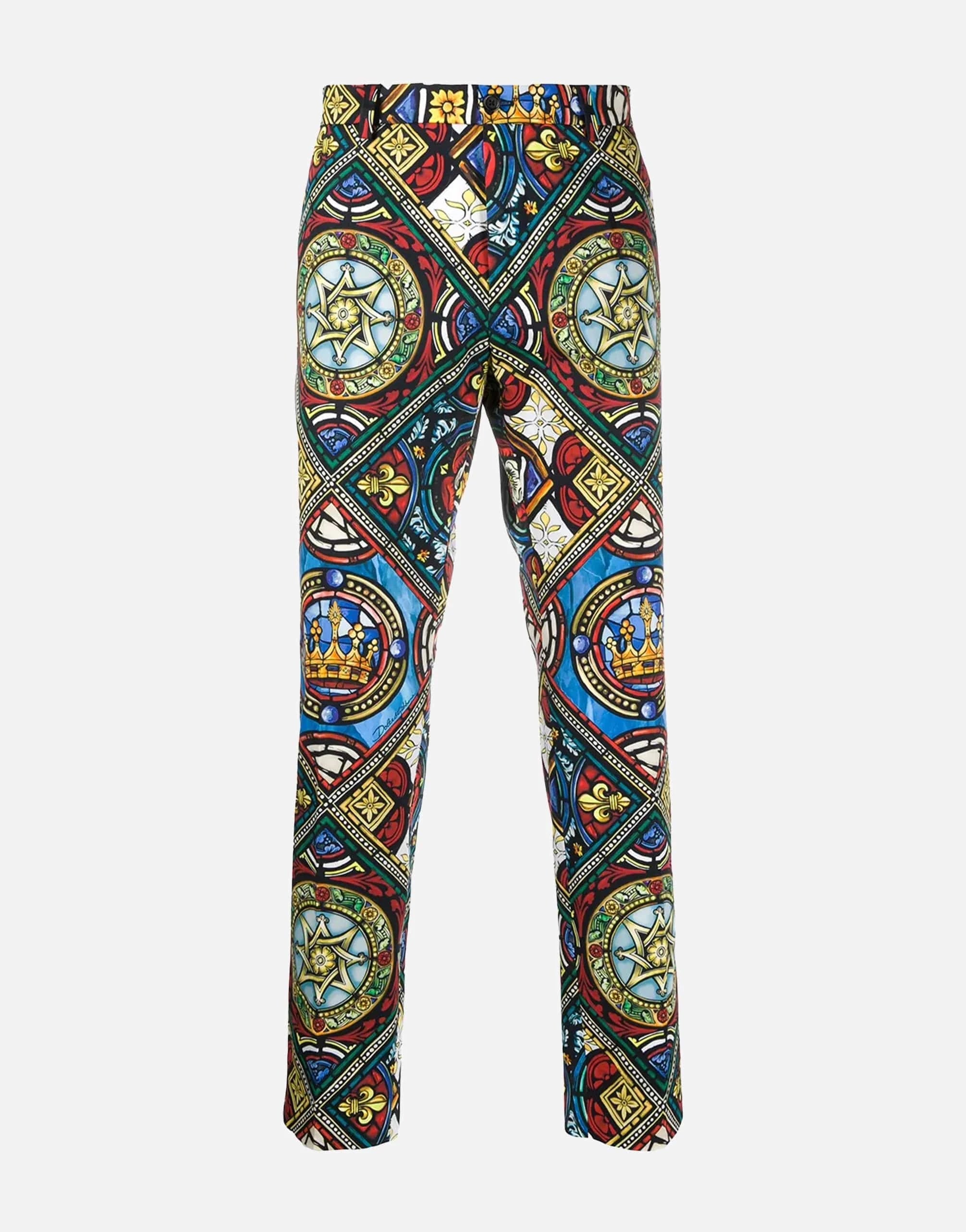 Dolce & Gabbana Stained Glass Window Style Print Trousers