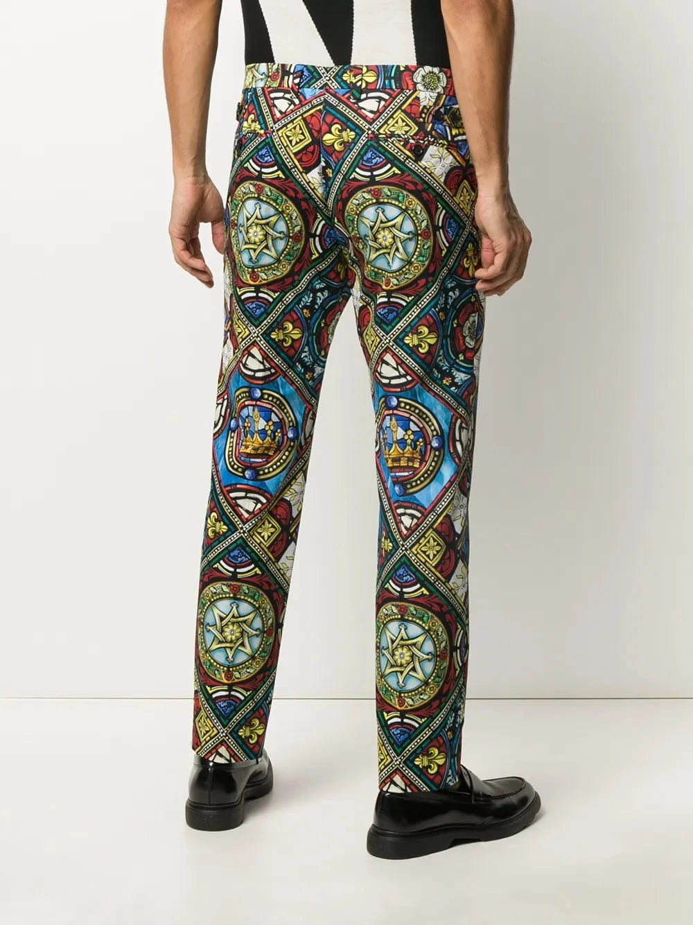 Dolce & Gabbana Stained Glass Window Style Print Trousers