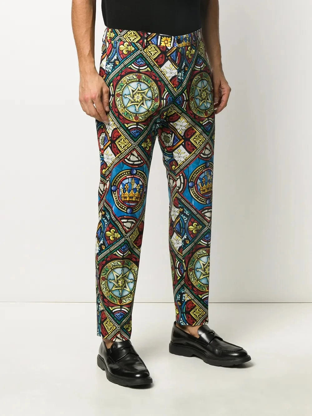 Dolce & Gabbana Stained Glass Window Style Print Trousers